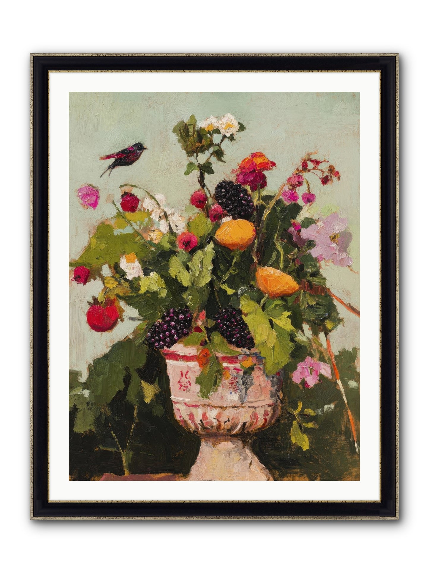 Sylvan Devotion Framed Print - Black & Gold 30x40