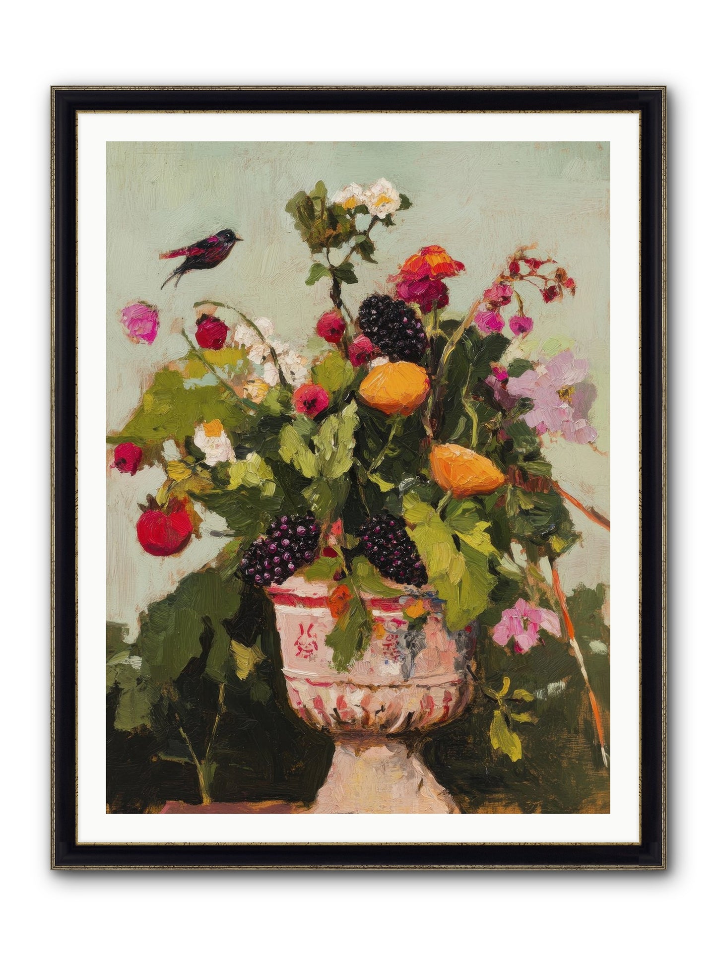 Sylvan Devotion Framed Print - Black & Gold 36x48