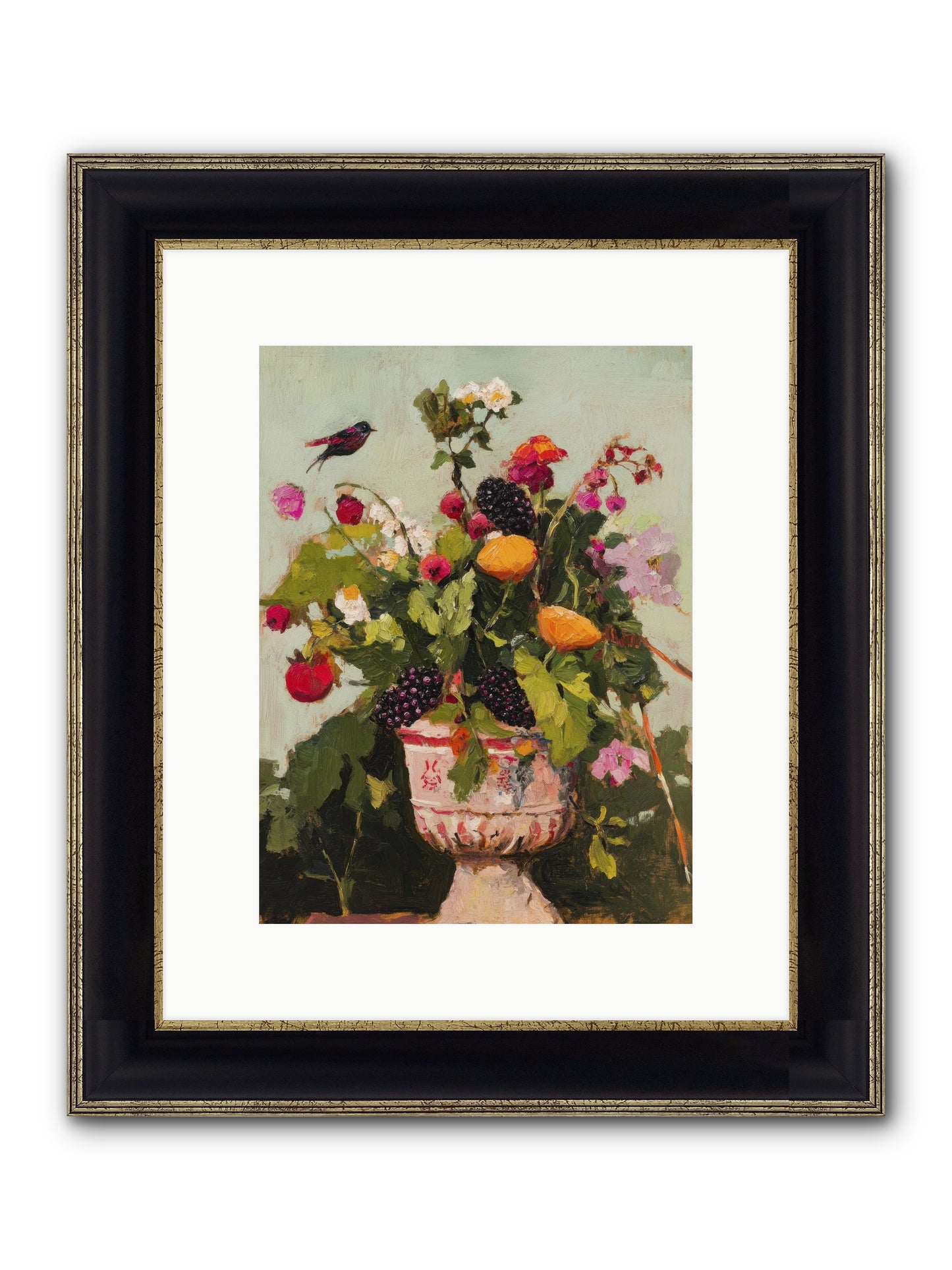 Sylvan Devotion Framed Print - Black & Gold 9x12