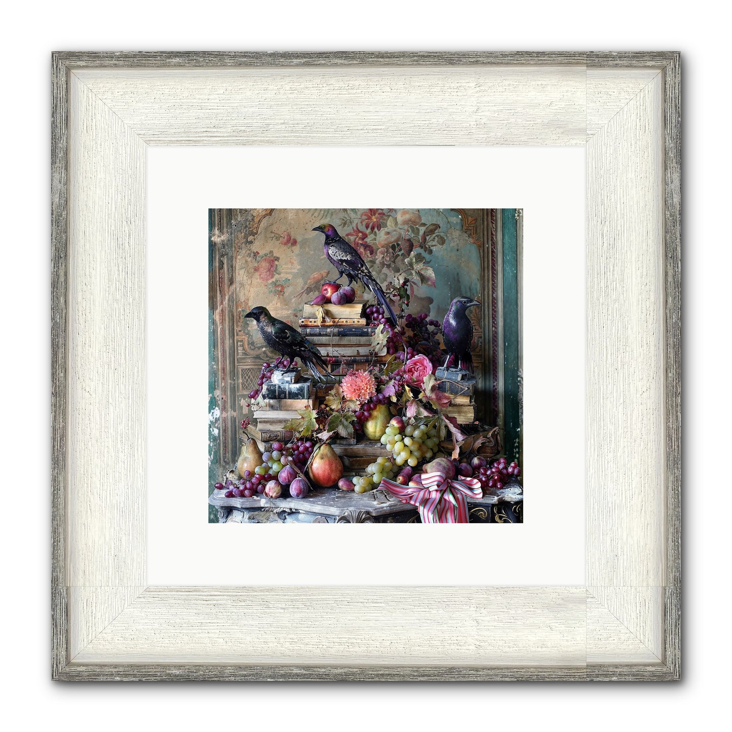 Sylvan Secrets Of Feathered Lore Framed Print - Driftwood White 10x10