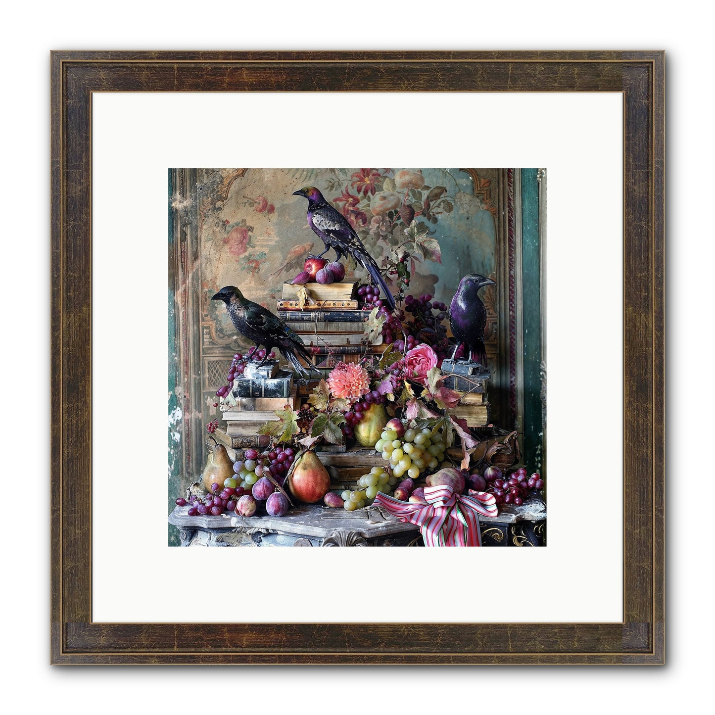 Sylvan Secrets Of Feathered Lore Framed Print - Slimwoods Black/Gold 10x10