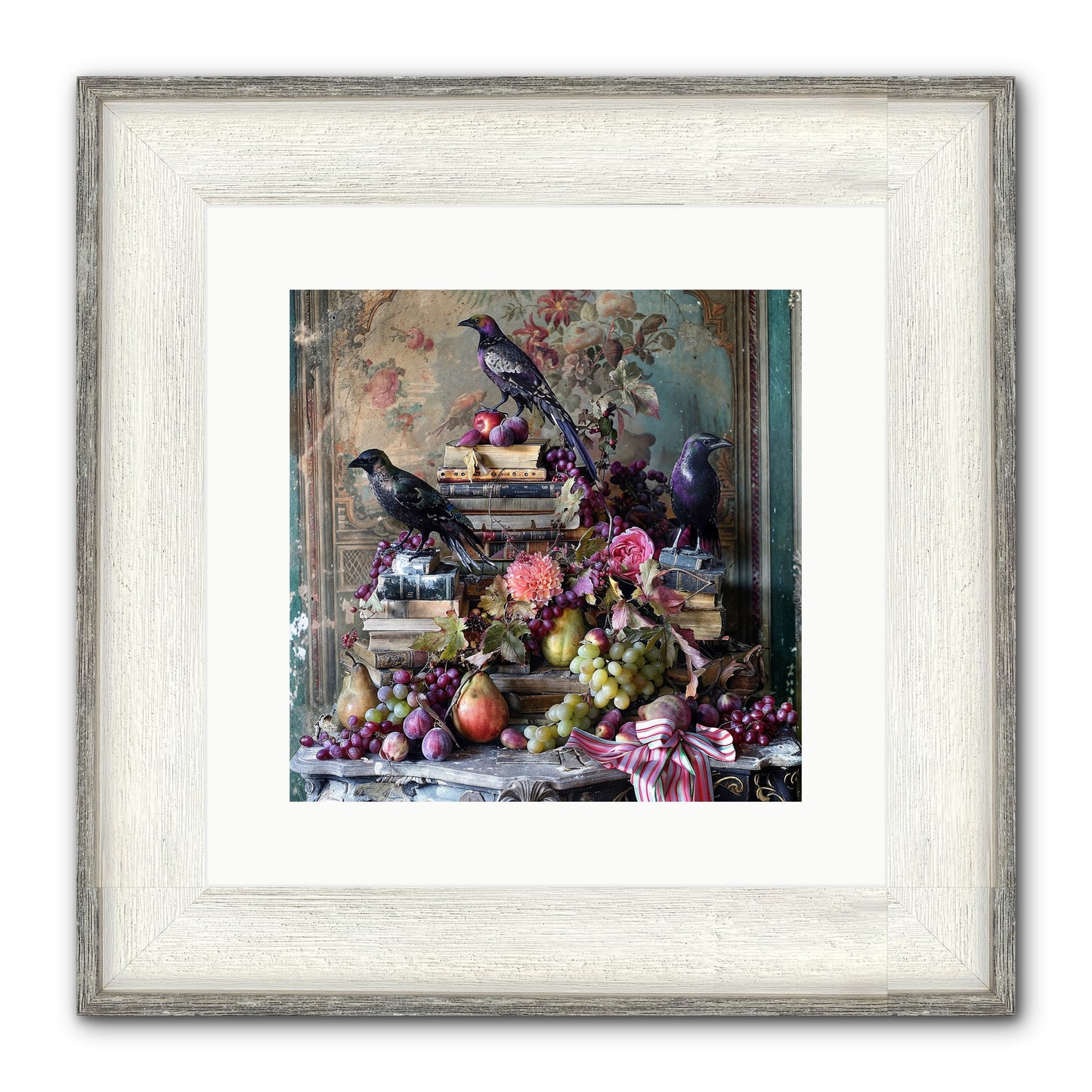 Sylvan Secrets Of Feathered Lore Framed Print - Driftwood White 12x12