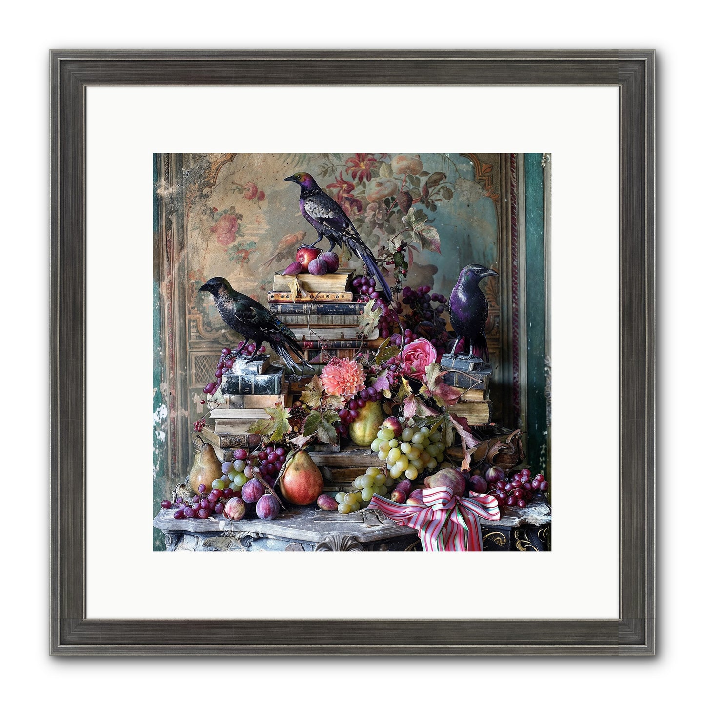 Sylvan Secrets Of Feathered Lore Framed Print - Slimwoods Black/Silver 12x12