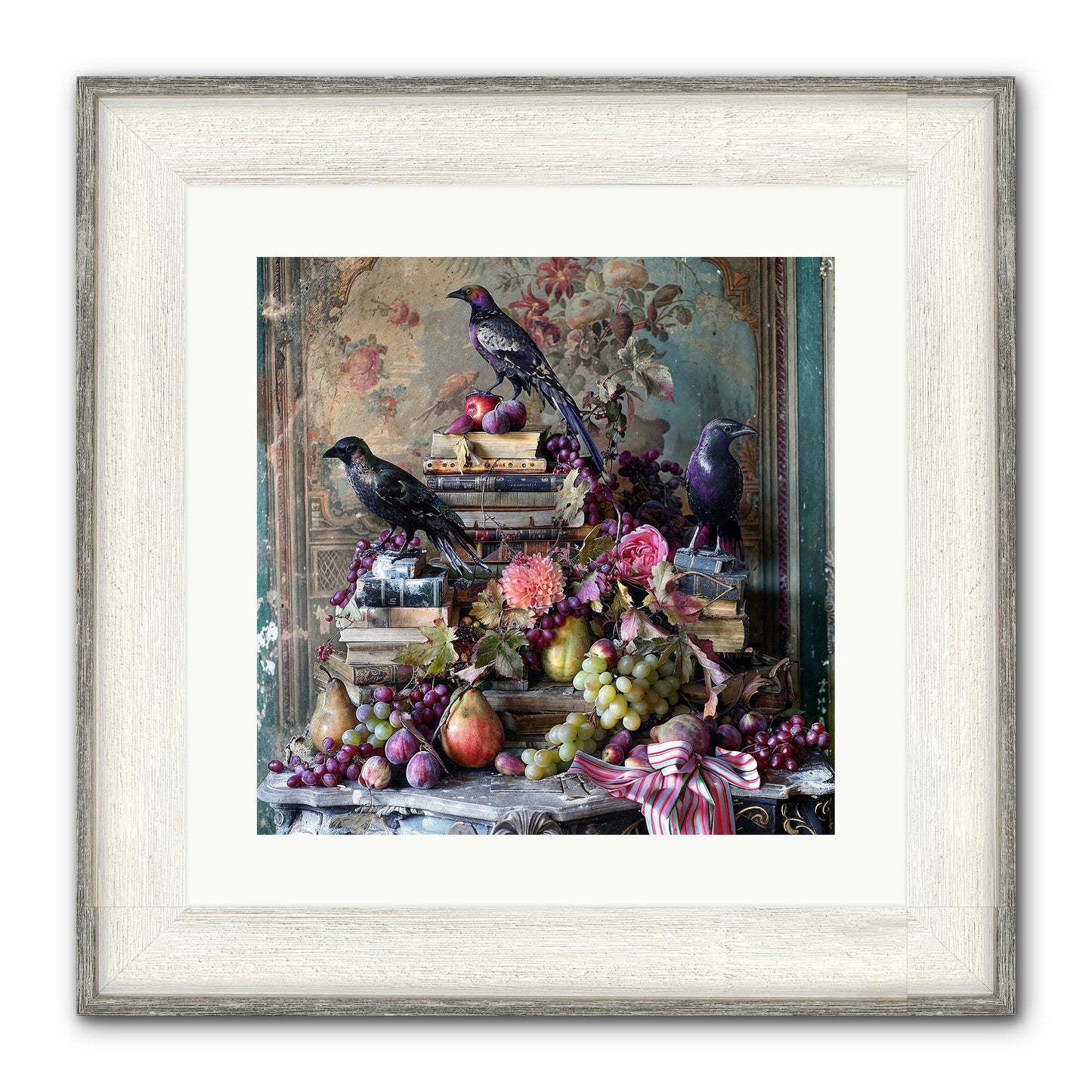 Sylvan Secrets Of Feathered Lore Framed Print - Driftwood White 16x16