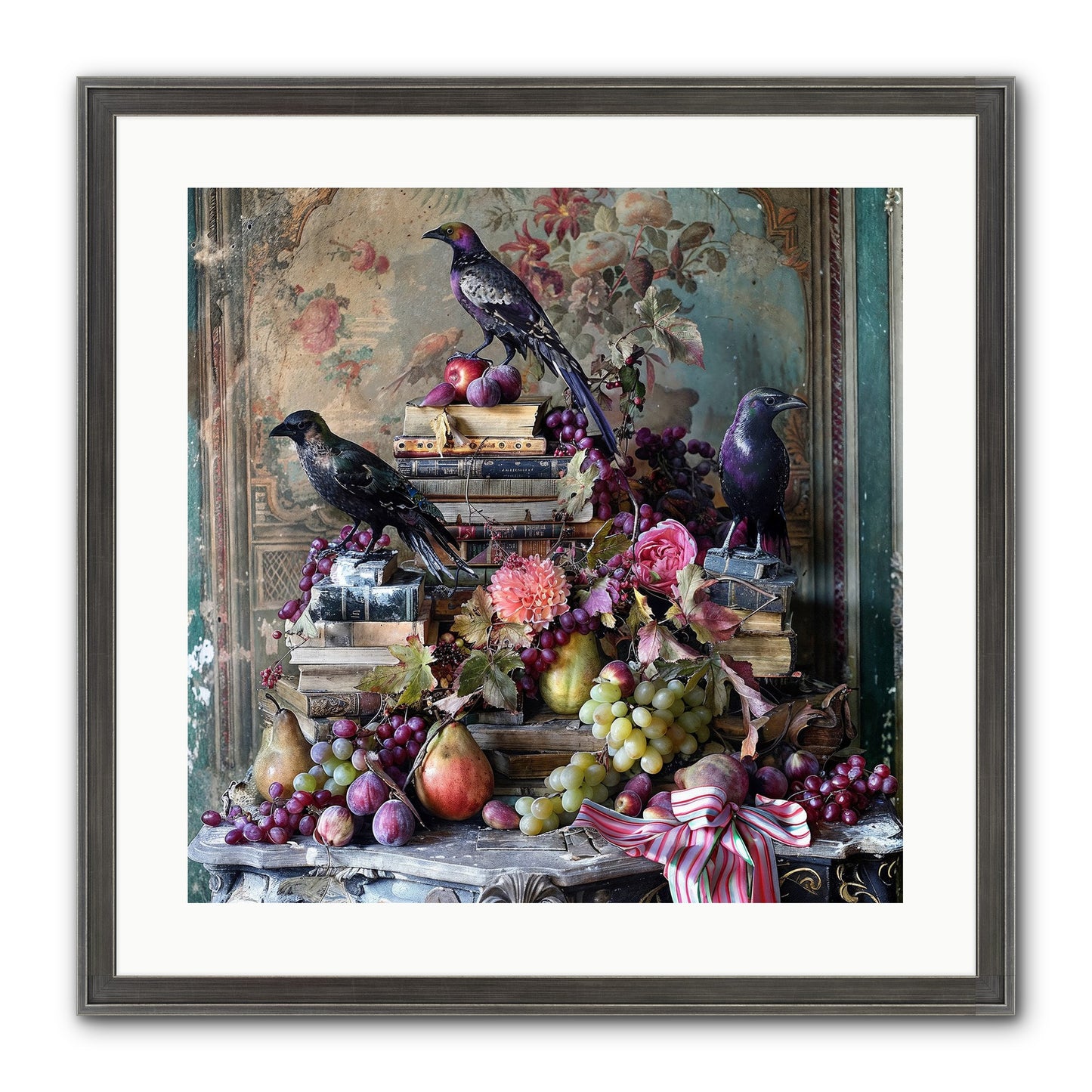 Sylvan Secrets Of Feathered Lore Framed Print - Slimwoods Black/Silver 20x20