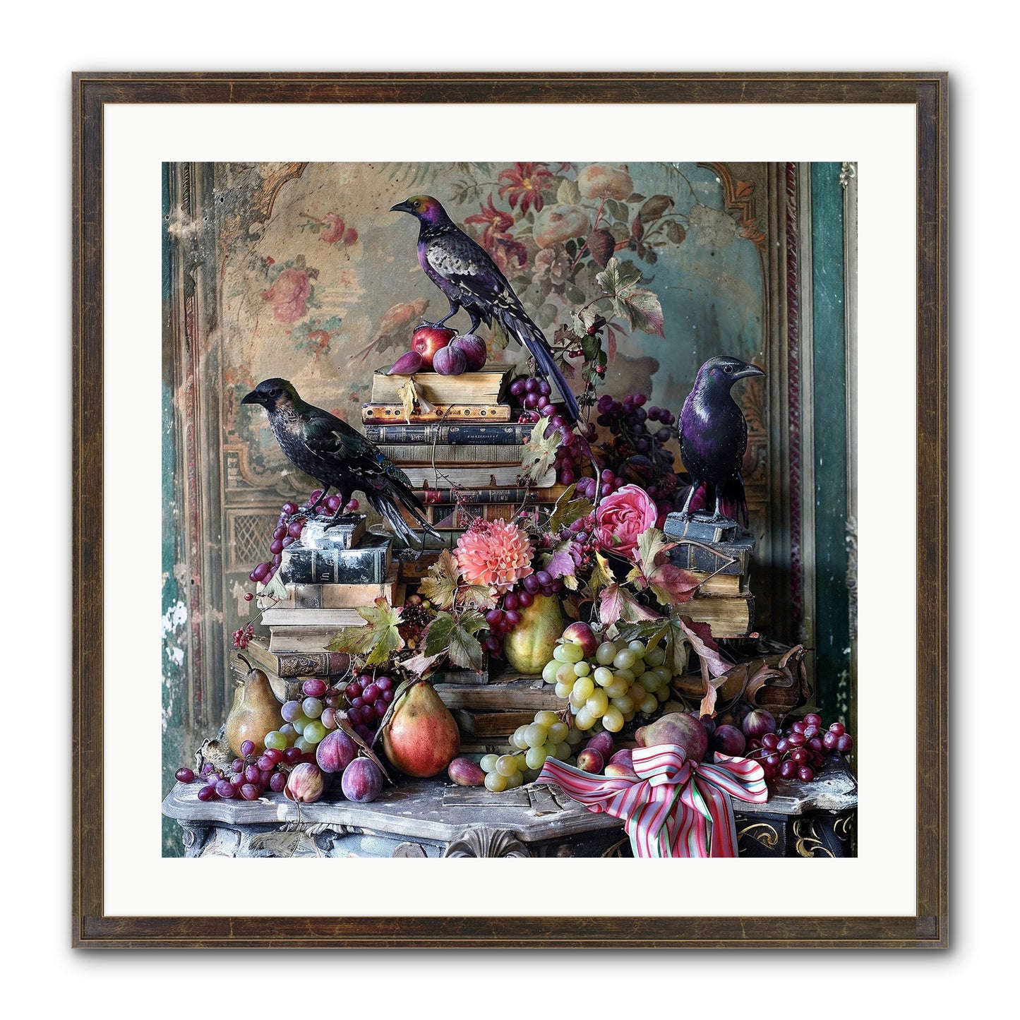 Sylvan Secrets Of Feathered Lore Framed Print - Slimwoods Black/Gold 24x24