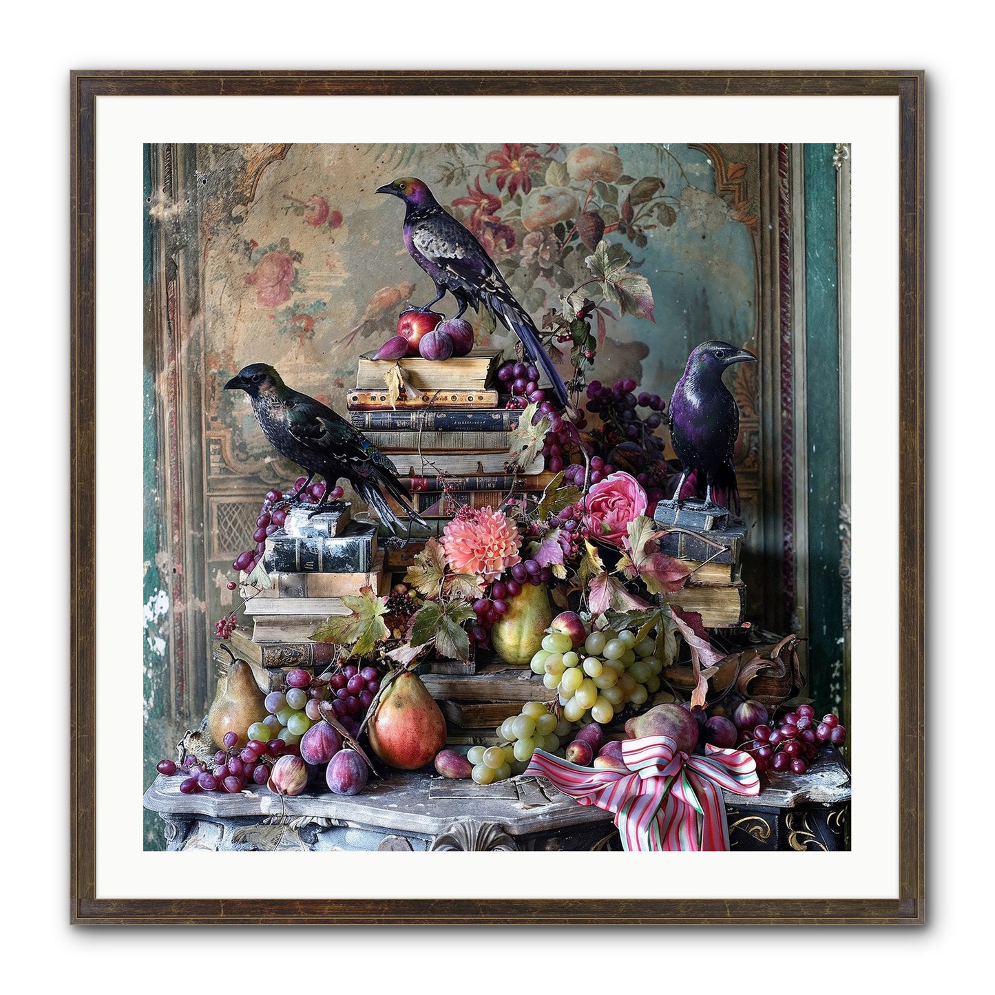 Sylvan Secrets Of Feathered Lore Framed Print - Slimwoods Black/Gold 30x30