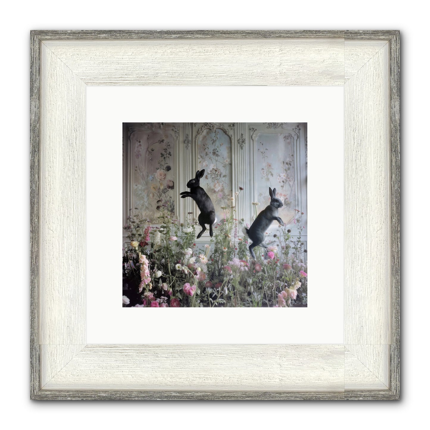 Sylvan Soirée Framed Print - Driftwood White 10x10