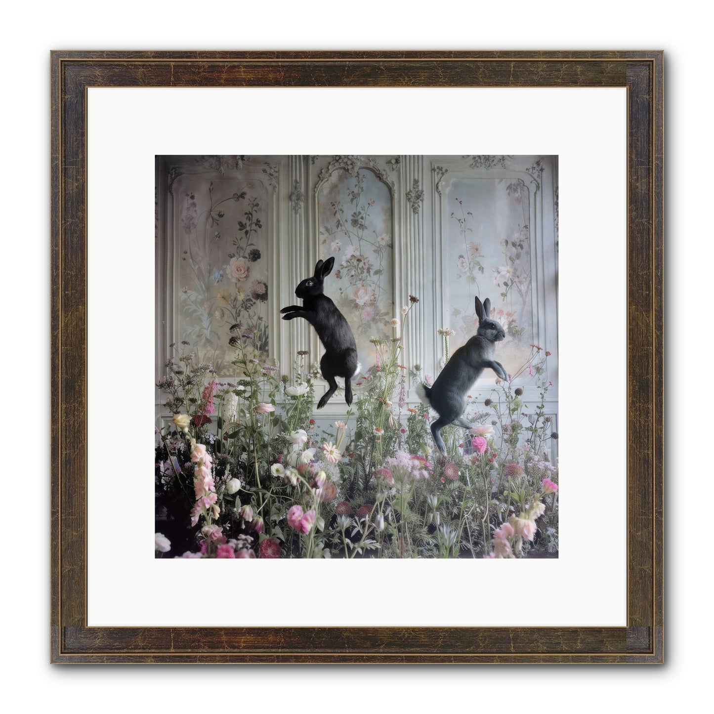 Sylvan Soirée Framed Print - Slimwoods Black/Gold 12x12
