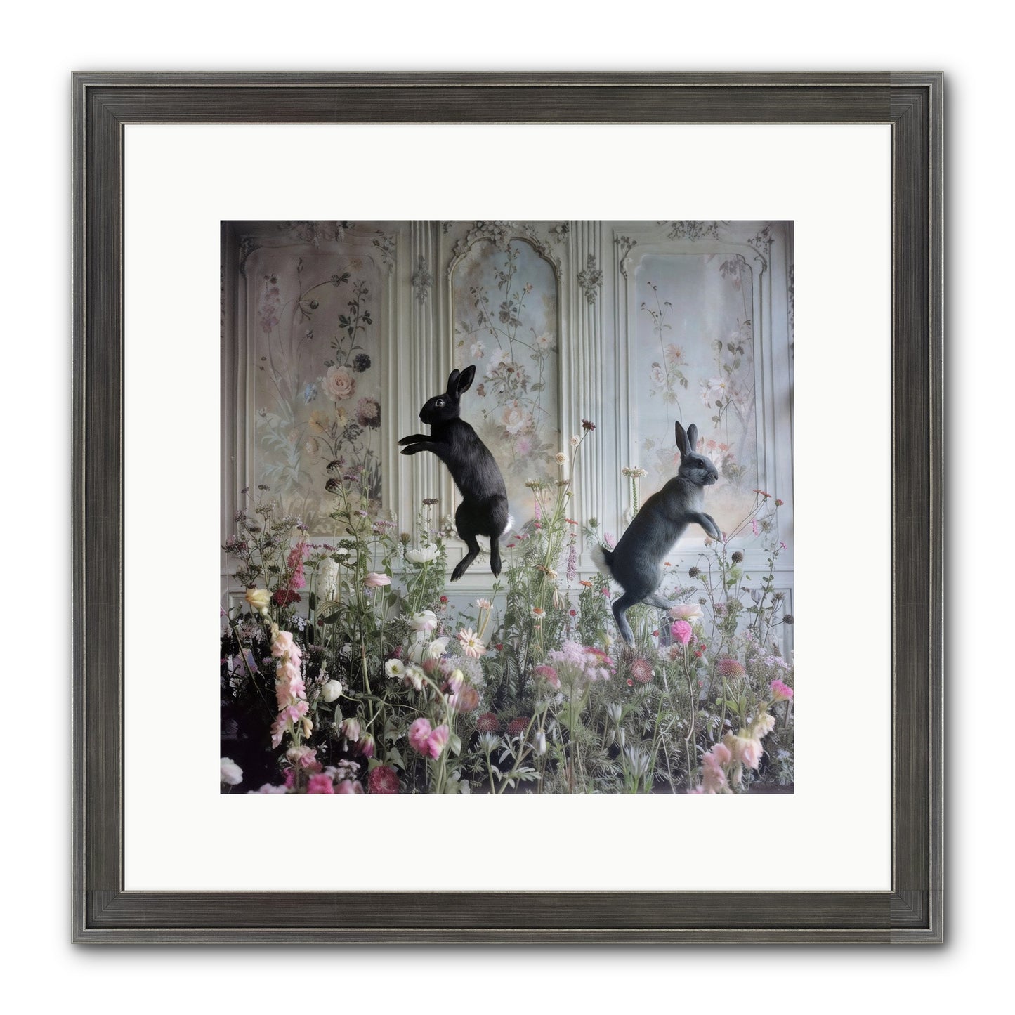 Sylvan Soirée Framed Print - Slimwoods Black/Silver 12x12