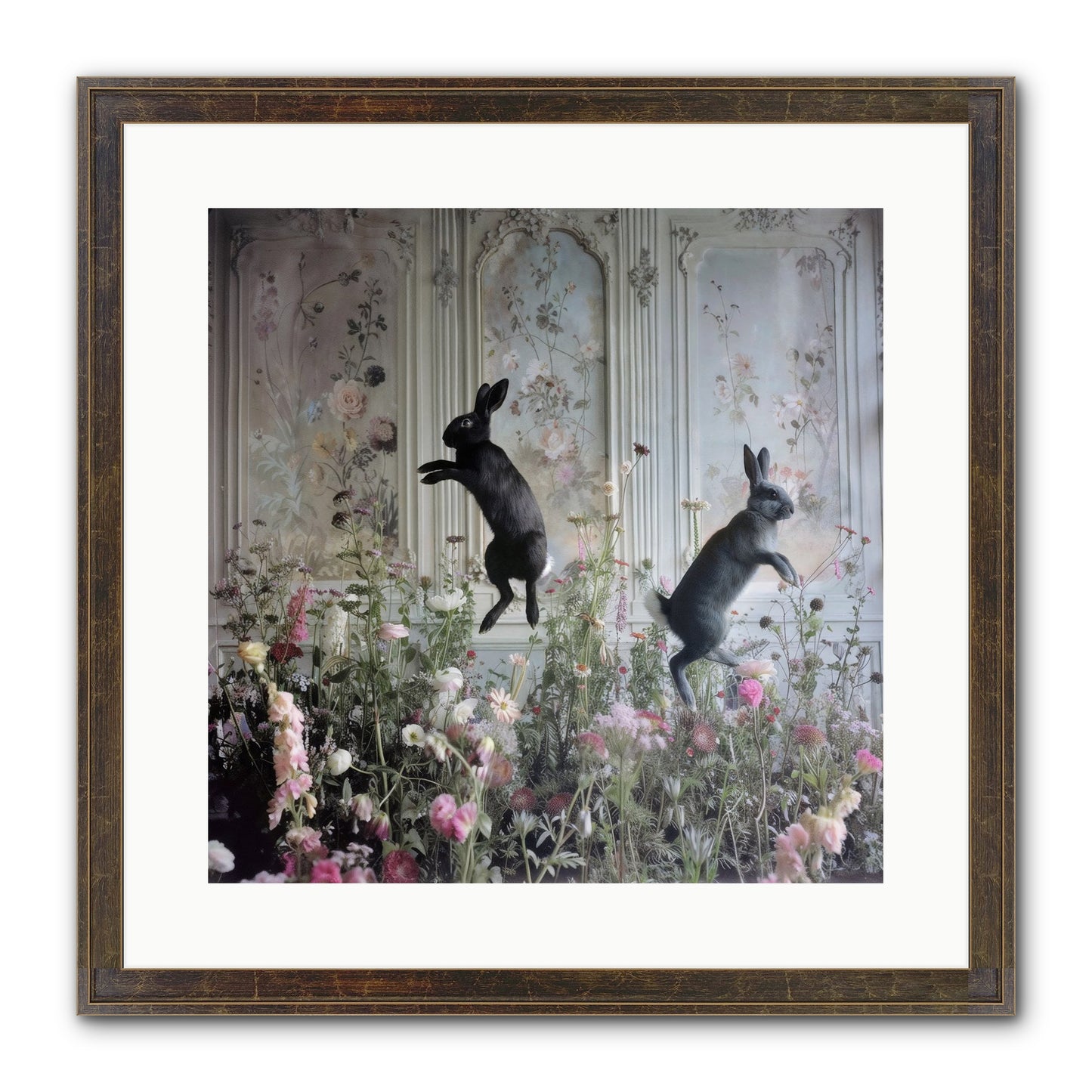 Sylvan Soirée Framed Print - Slimwoods Black/Gold 16x16