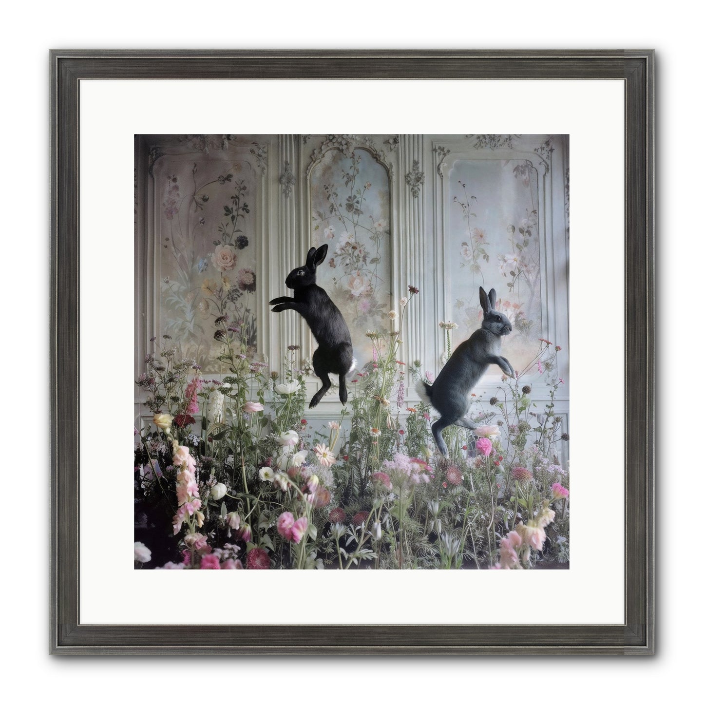 Sylvan Soirée Framed Print - Slimwoods Black/Silver 16x16