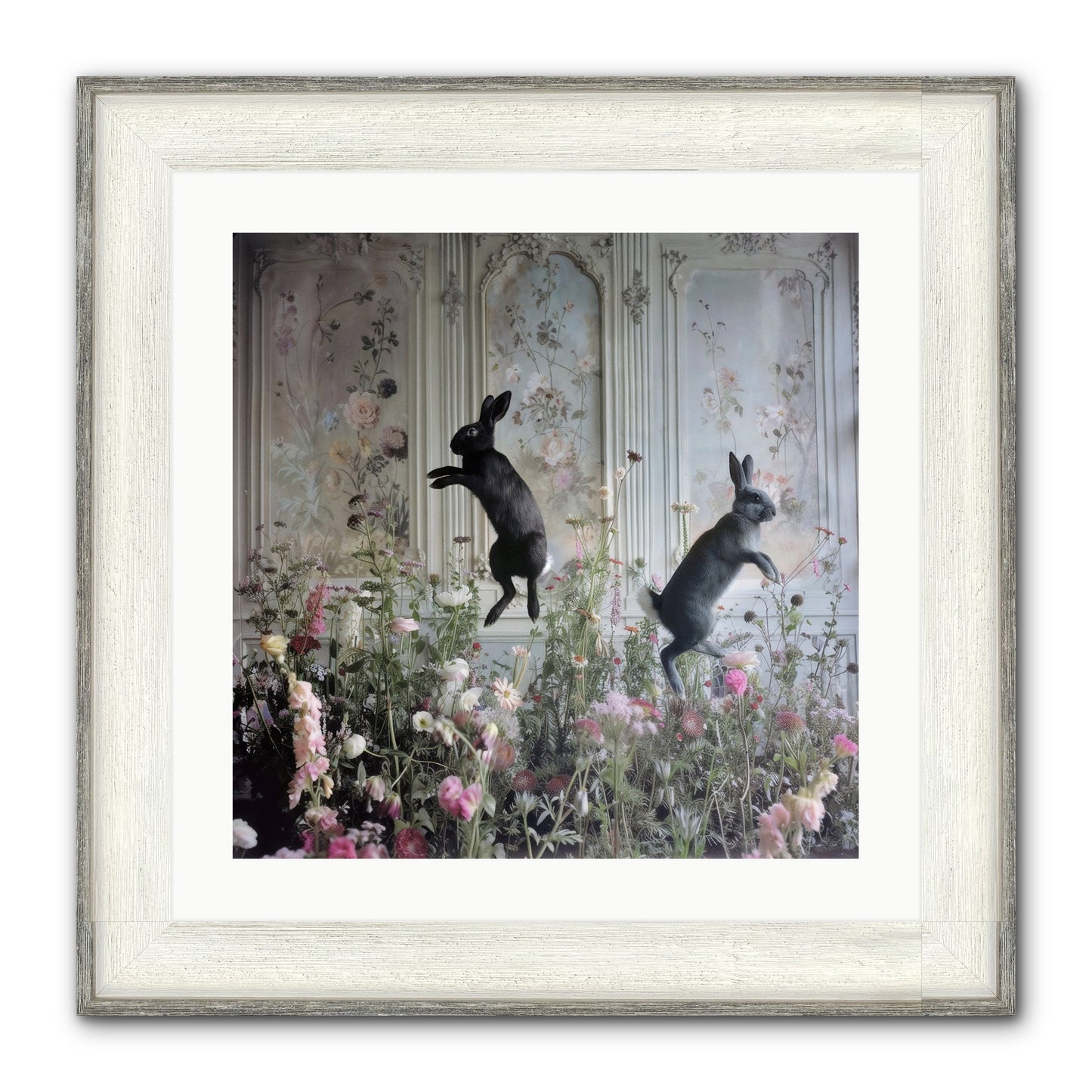 Sylvan Soirée Framed Print - Driftwood White 20x20