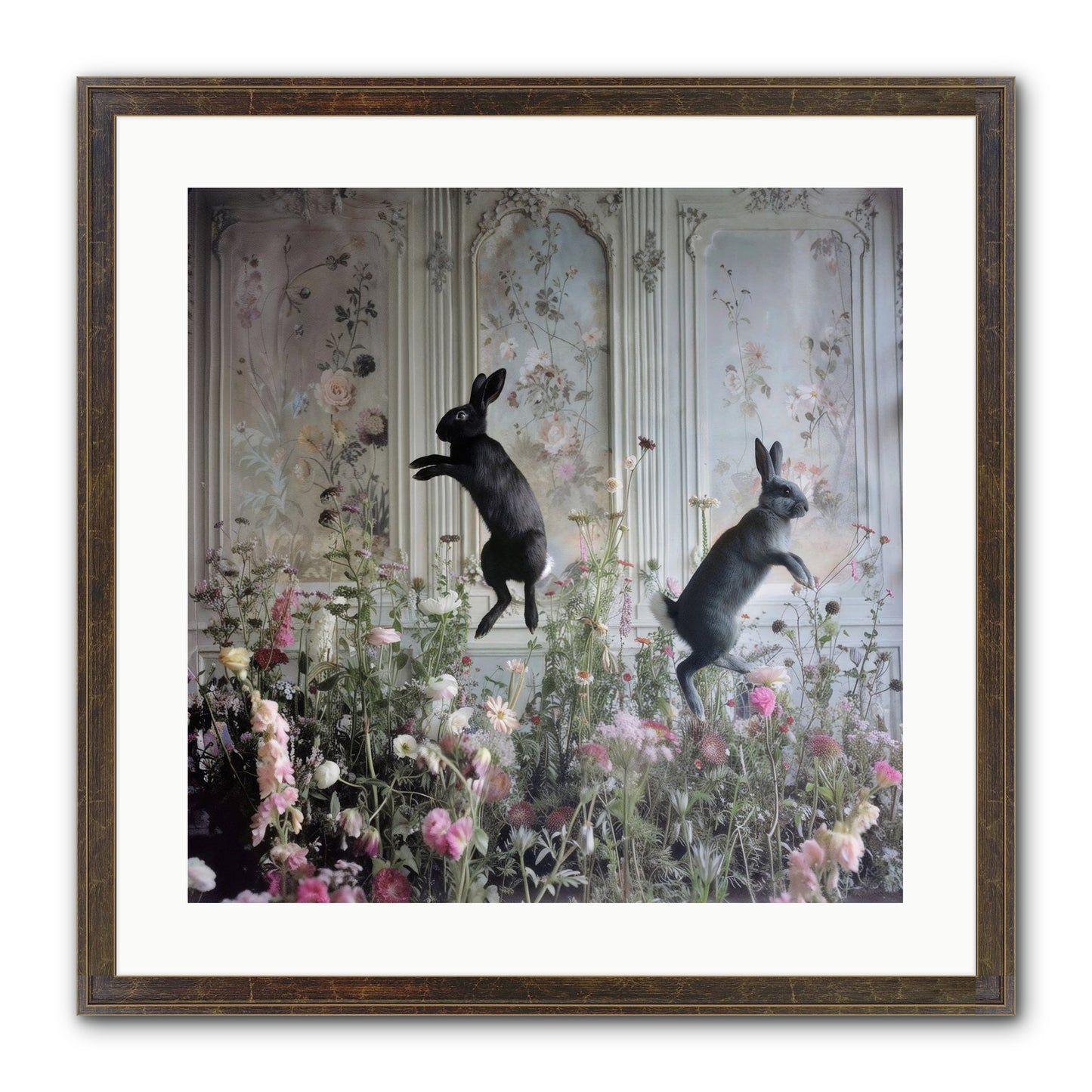Sylvan Soirée Framed Print - Slimwoods Black/Gold 20x20