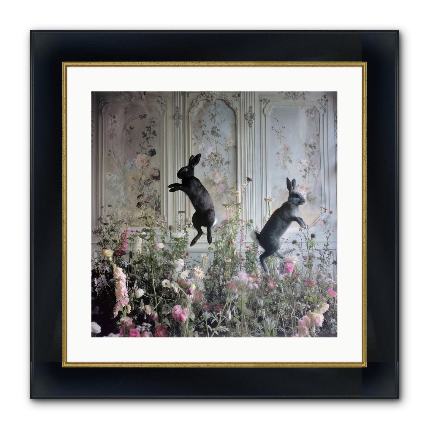 Sylvan Soirée Framed Print - Wide Black w/Gold 20x20