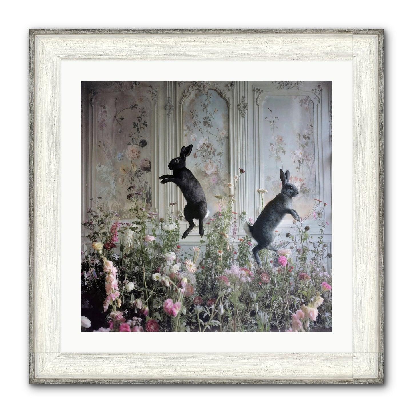 Sylvan Soirée Framed Print - Driftwood White 24x24
