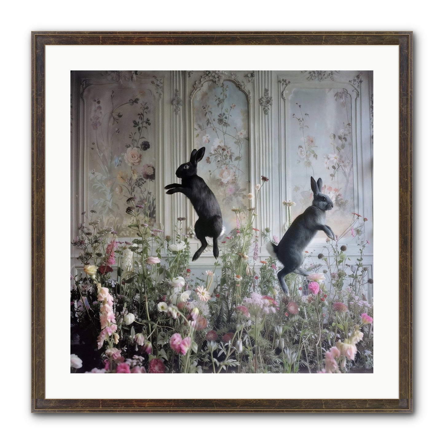 Sylvan Soirée Framed Print - Slimwoods Black/Gold 24x24