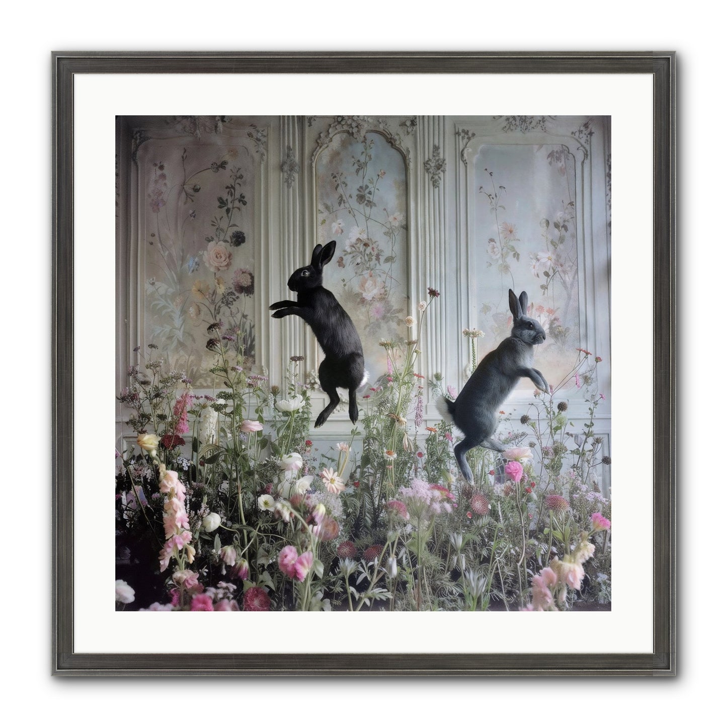 Sylvan Soirée Framed Print - Slimwoods Black/Silver 24x24