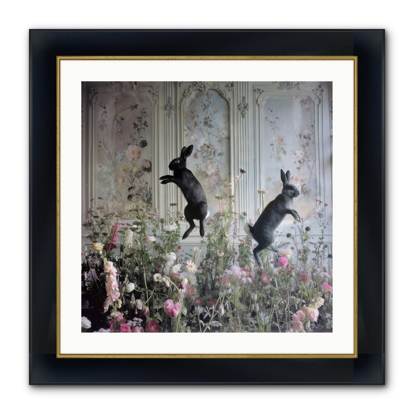 Sylvan Soirée Framed Print - Wide Black w/Gold 24x24