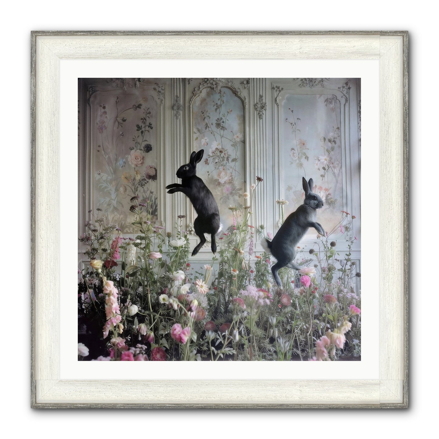 Sylvan Soirée Framed Print - Driftwood White 30x30