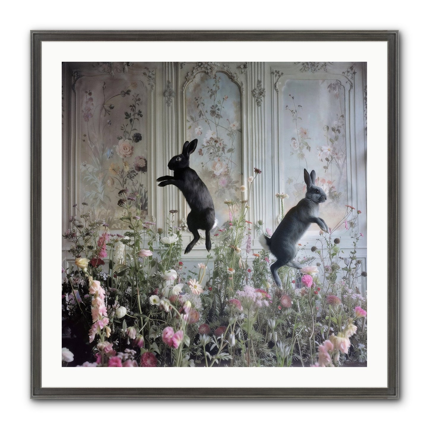 Sylvan Soirée Framed Print - Slimwoods Black/Silver 30x30
