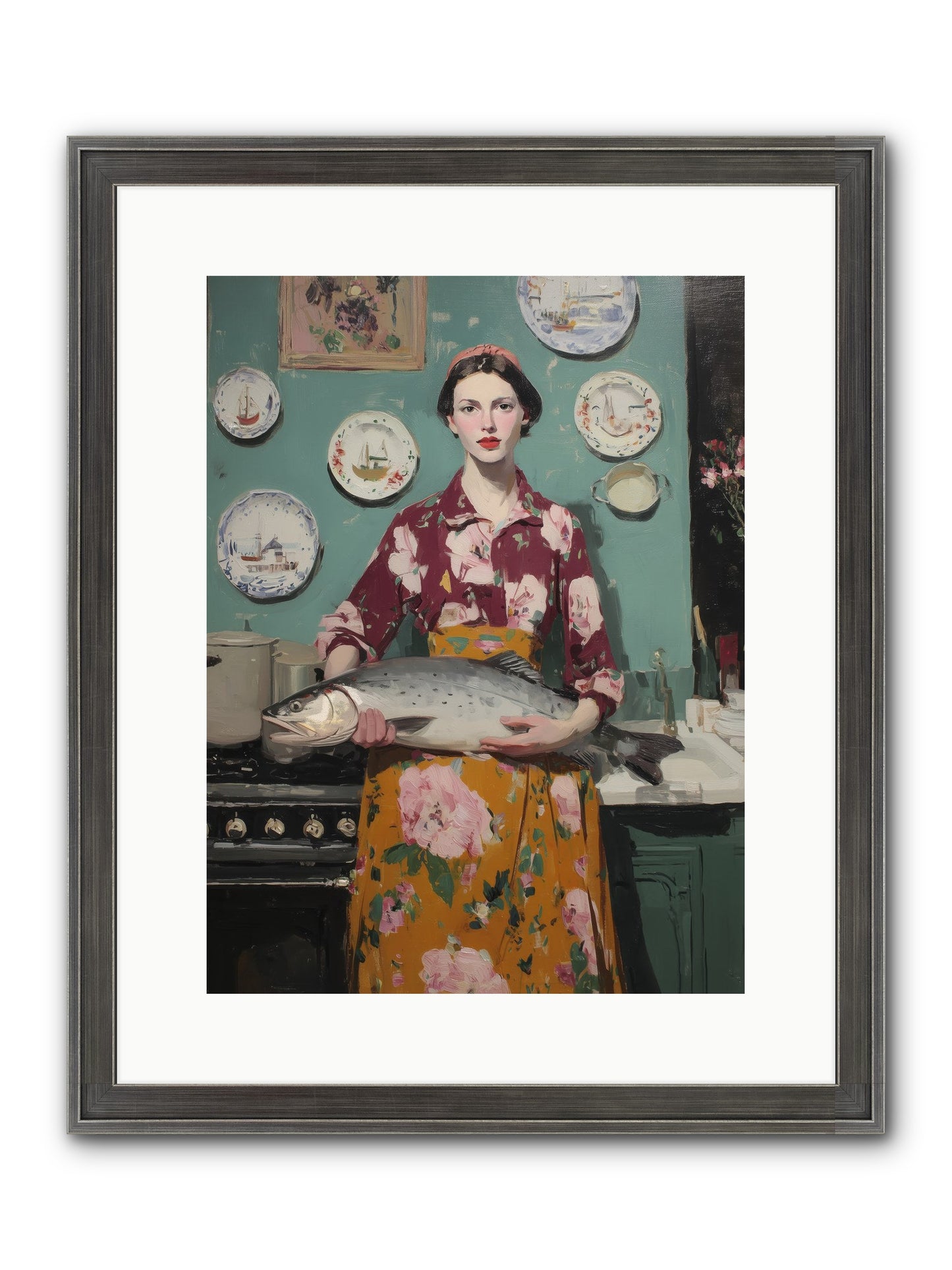 Table's Fate Framed Print - Slimwoods Black/Silver 12x16