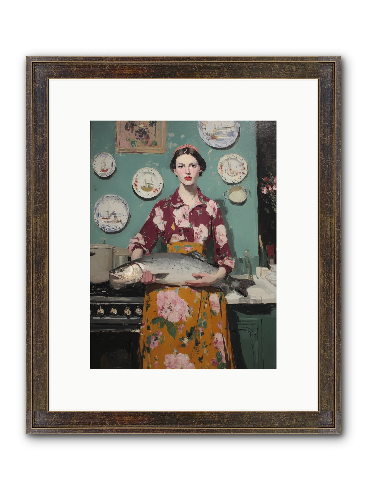 Table's Fate Framed Print - Slimwoods Black/Gold 9x12