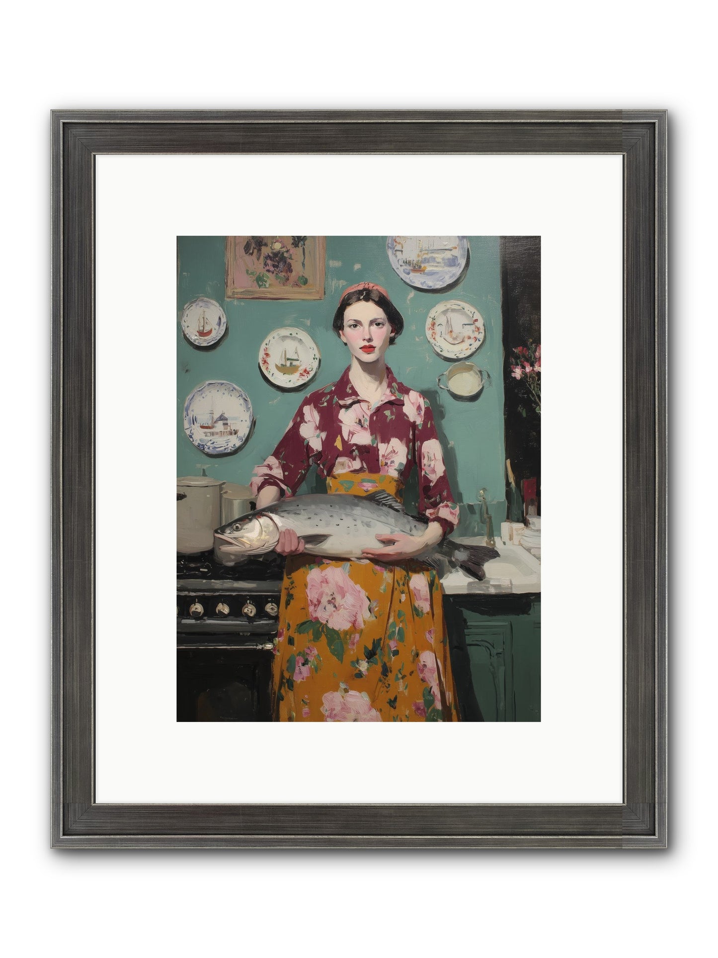 Table's Fate Framed Print - Slimwoods Black/Silver 9x12