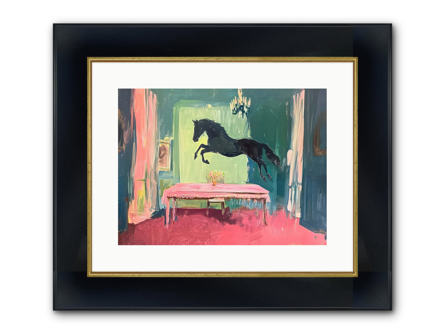 Tack Room Treasure Framed Print - Wide Black w/Gold 16x12