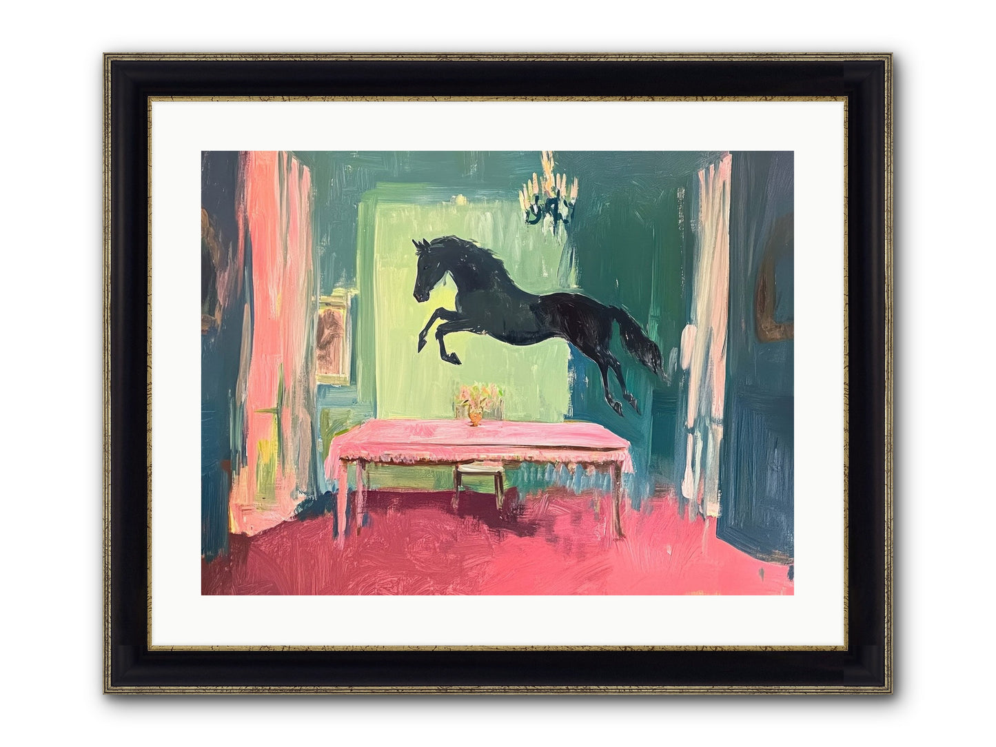Tack Room Treasure Framed Print - Black & Gold 24x18