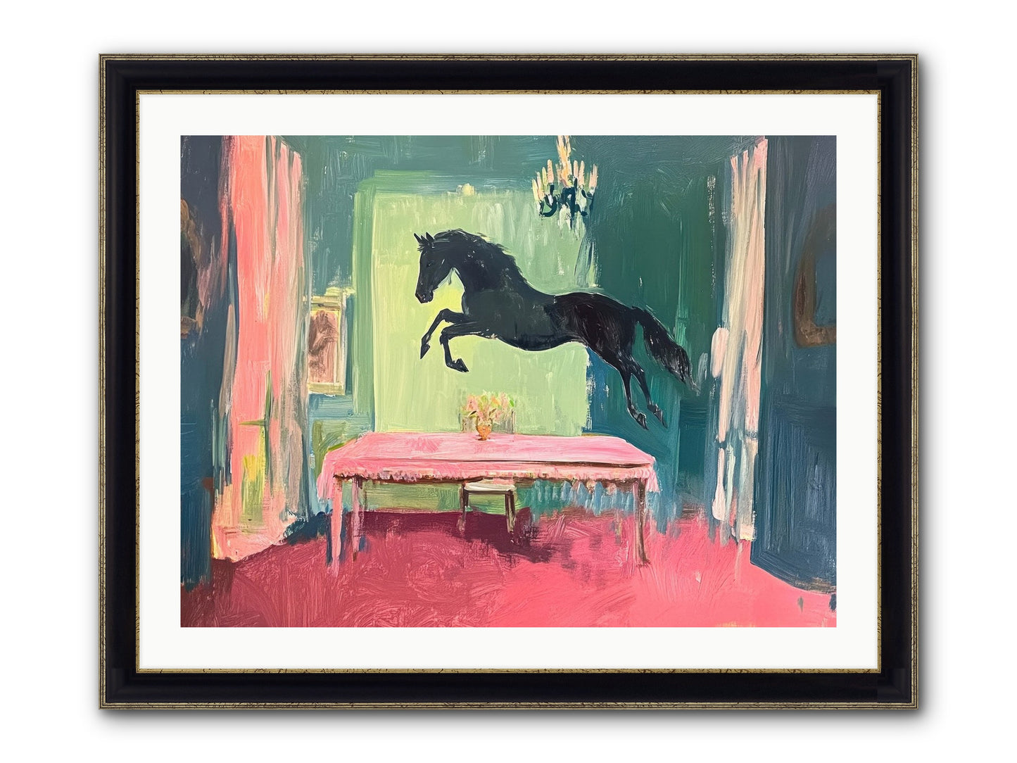 Tack Room Treasure Framed Print - Black & Gold 32x24