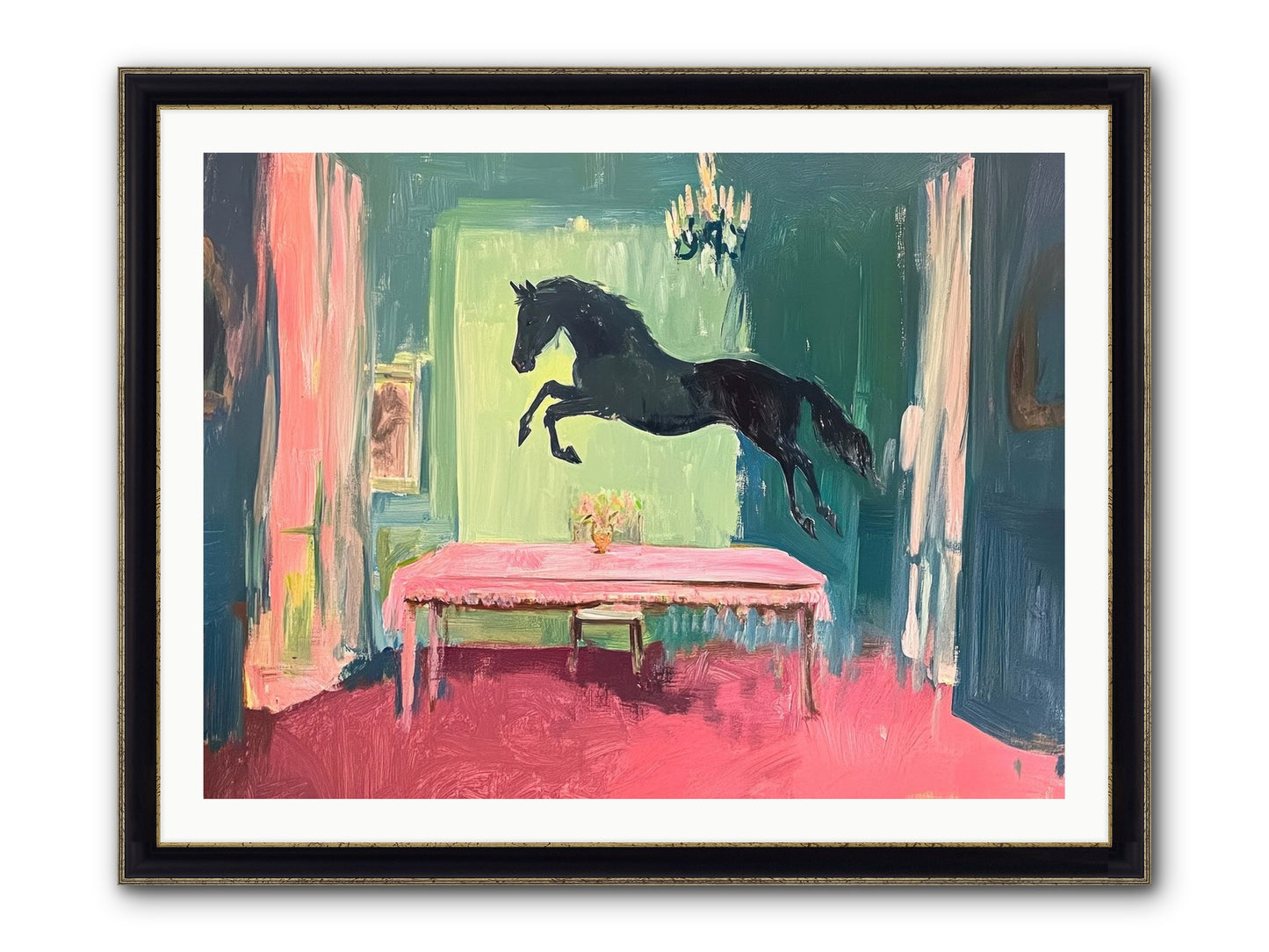 Tack Room Treasure Framed Print - Black & Gold 40x30