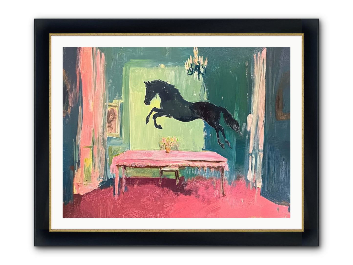 Tack Room Treasure Framed Print - Wide Black w/Gold 40x30