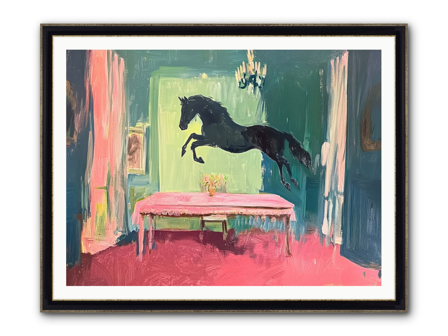 Tack Room Treasure Framed Print - Black & Gold 48x36