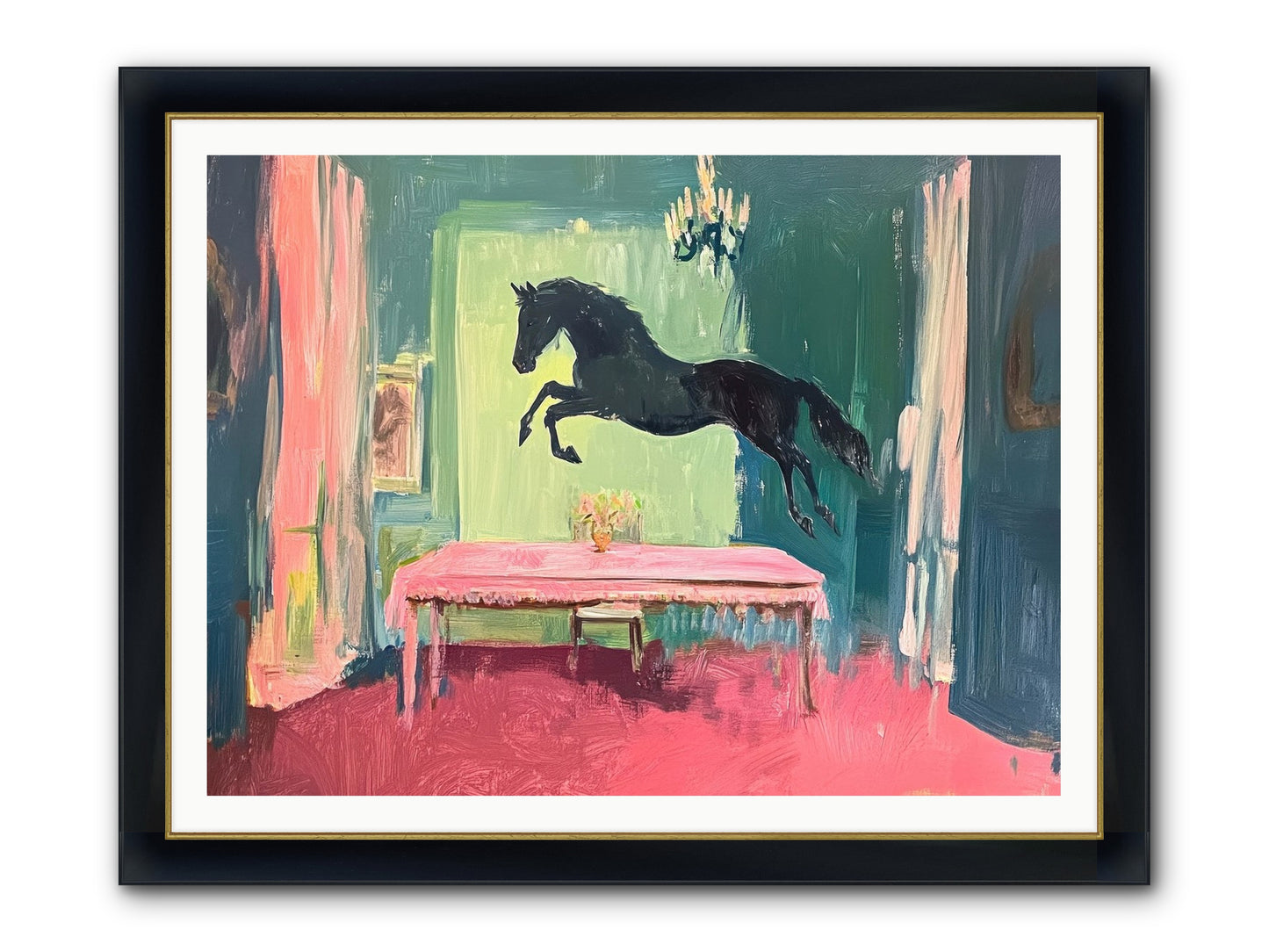 Tack Room Treasure Framed Print - Wide Black w/Gold 48x36