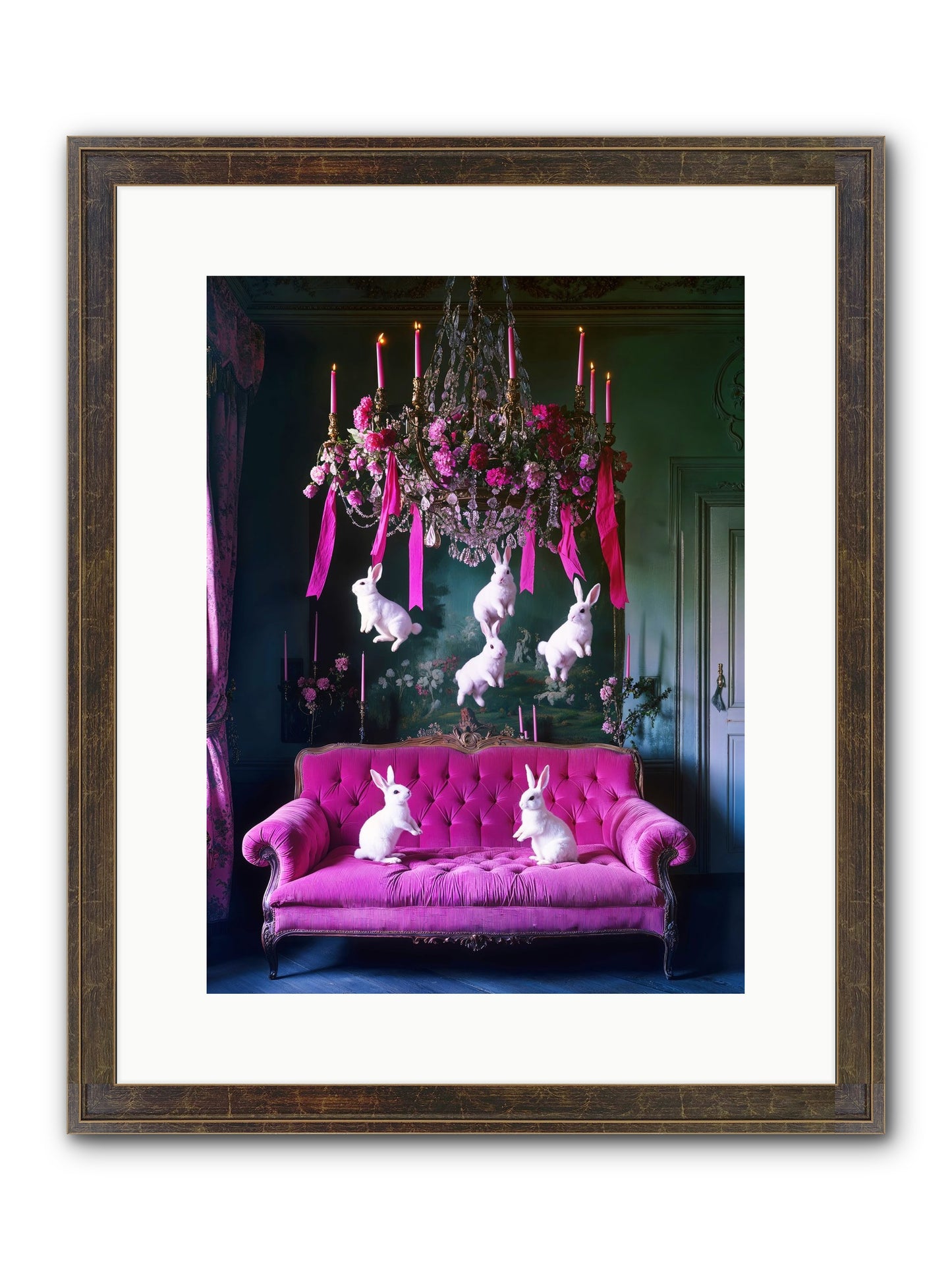 Tales From Looking Glass Framed Print - Slimwoods Black/Gold 12x16