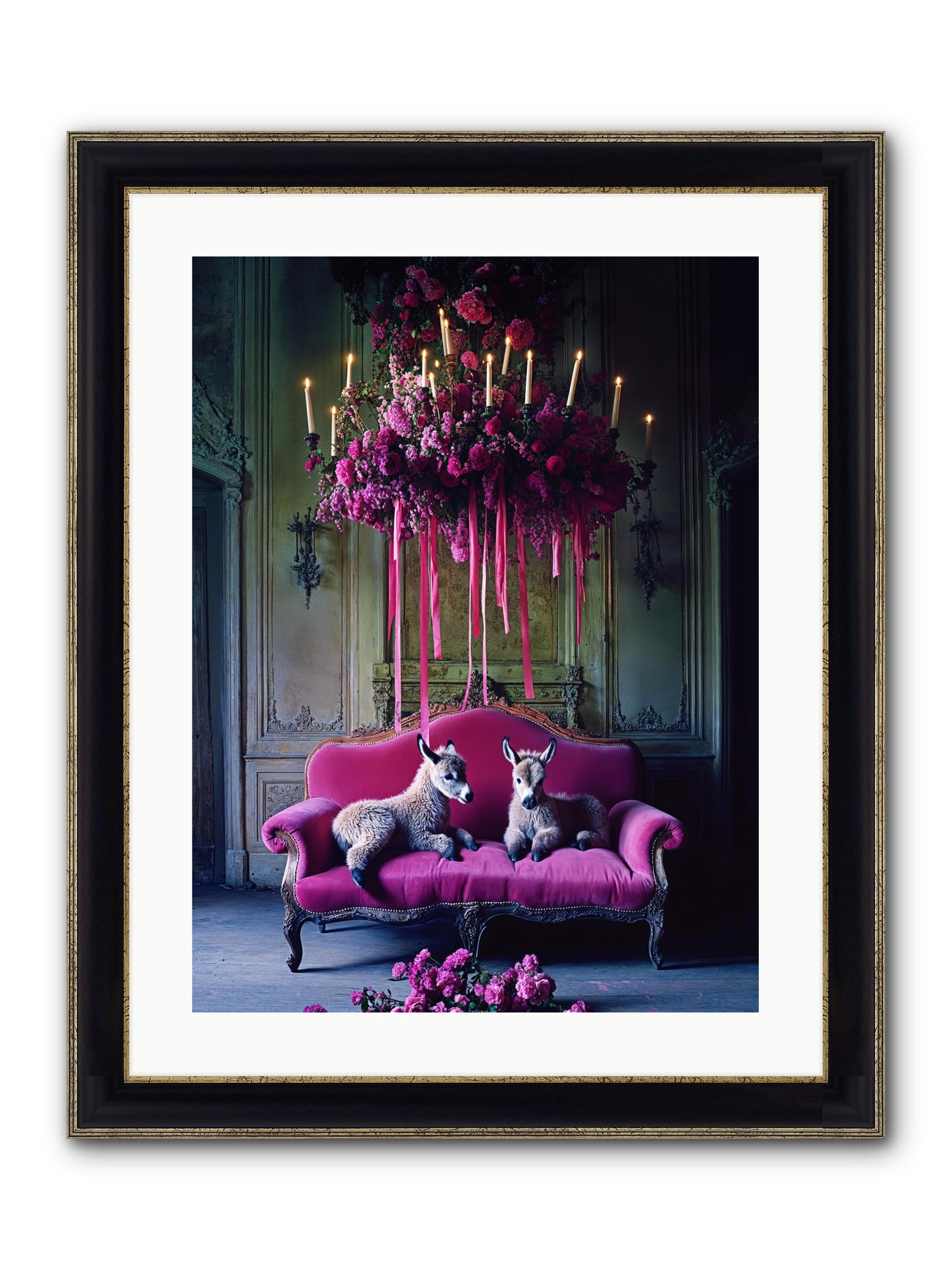 Tales From Paradise Framed Print - Black & Gold 18x24