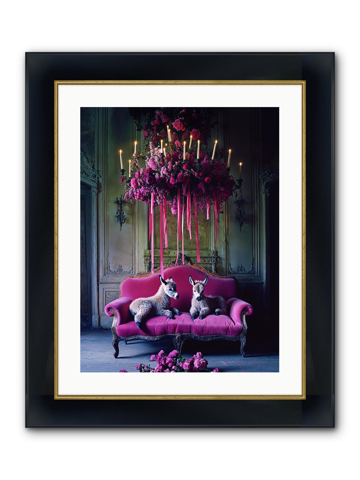 Tales From Paradise Framed Print - Wide Black w/Gold 18x24