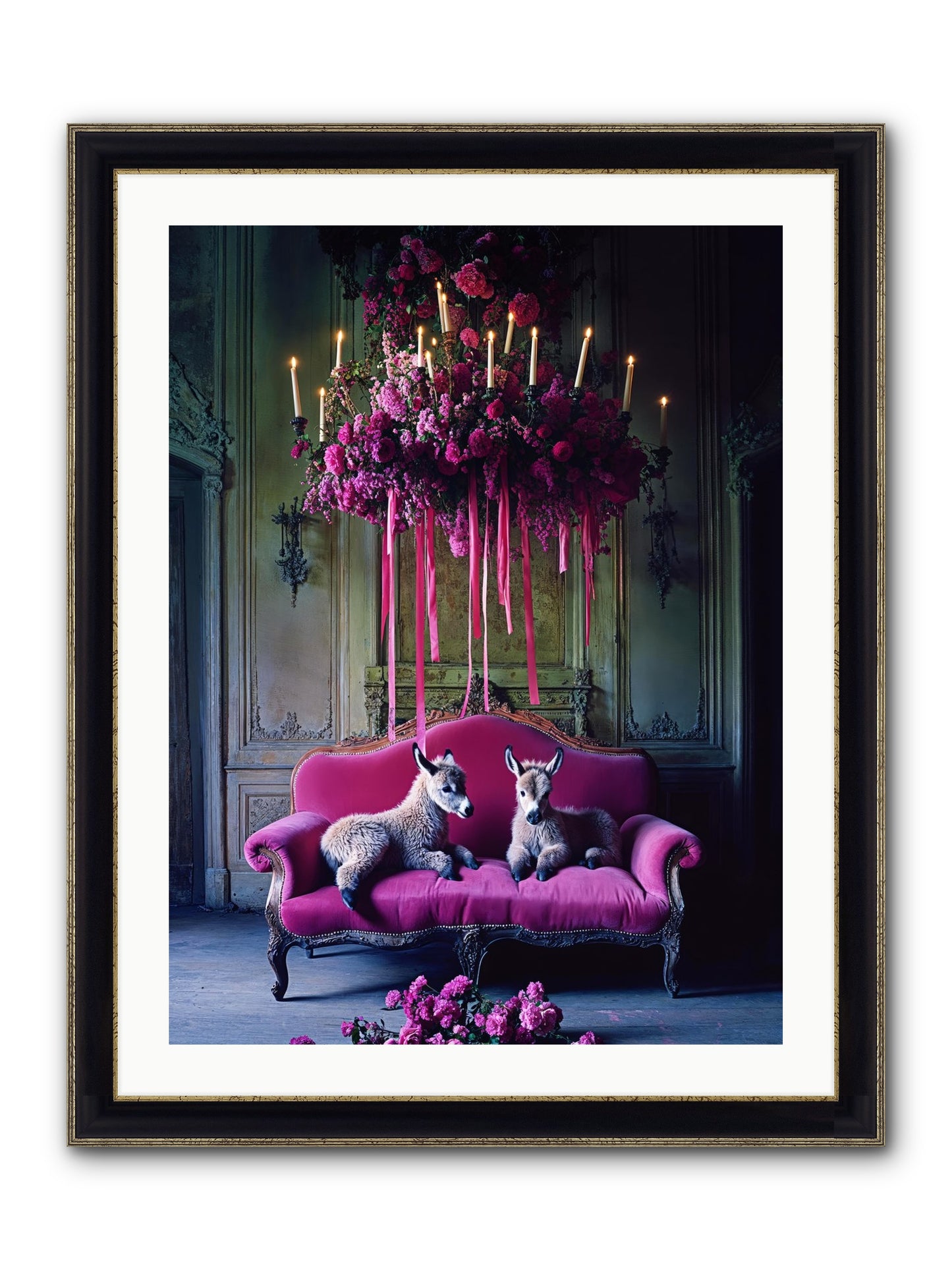 Tales From Paradise Framed Print - Black & Gold 24x32