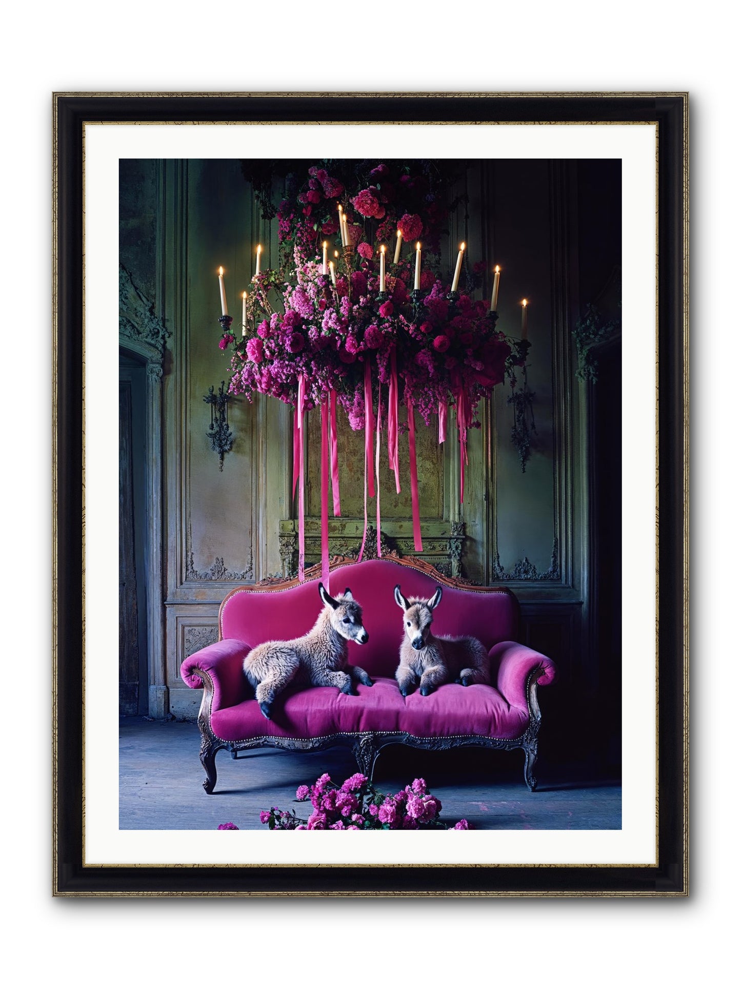 Tales From Paradise Framed Print - Black & Gold 30x40