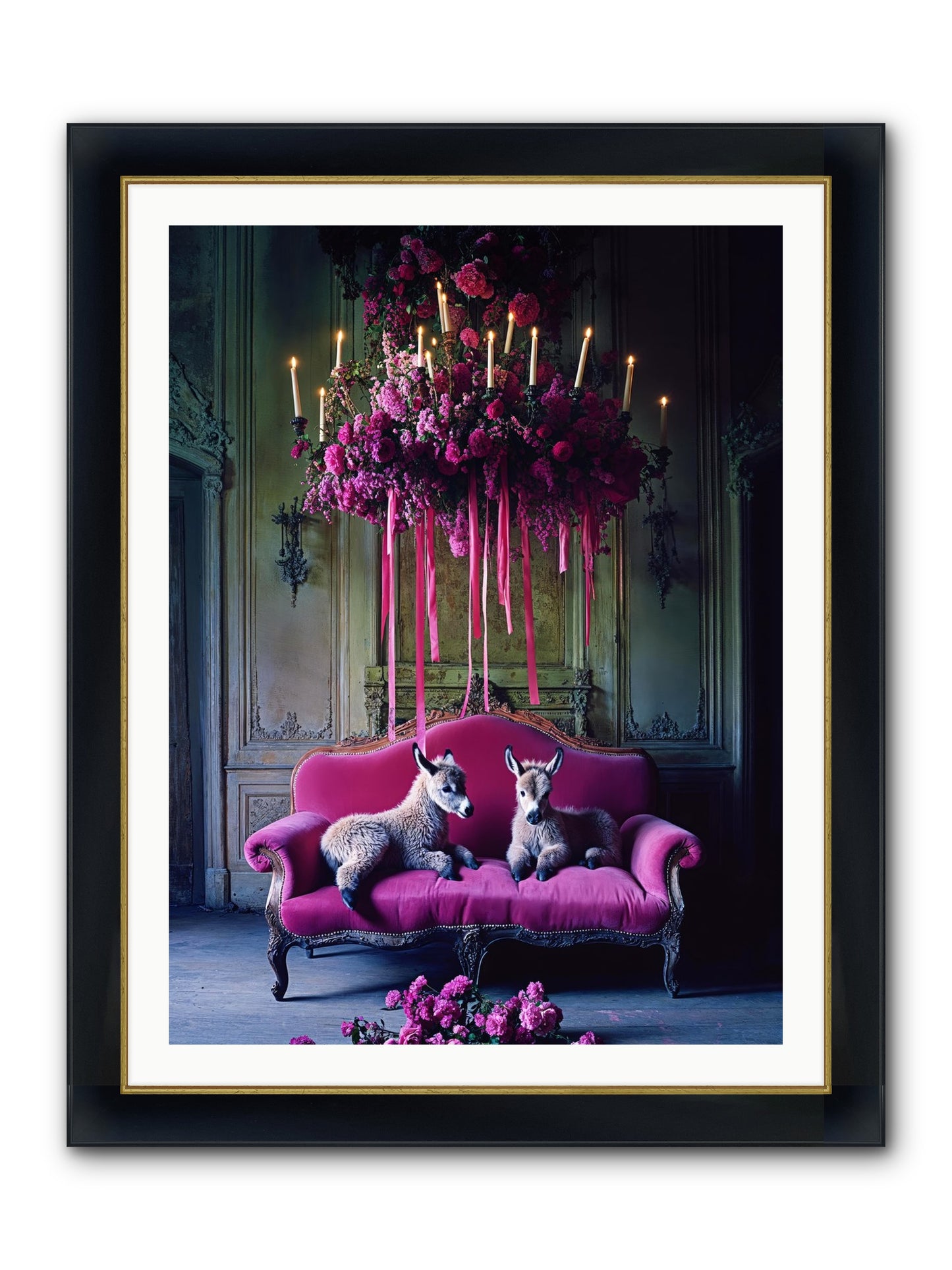 Tales From Paradise Framed Print - Wide Black w/Gold 30x40