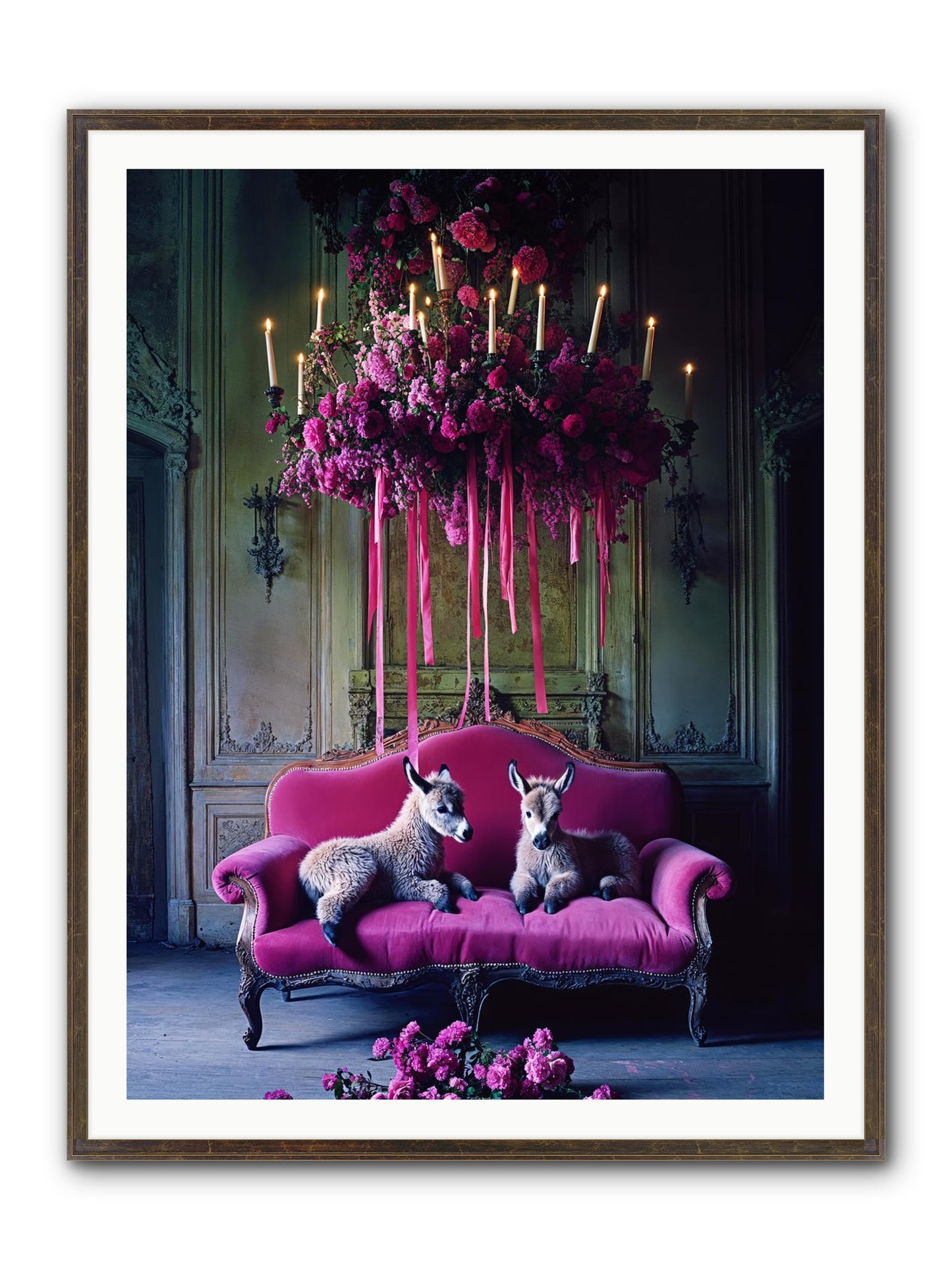 Tales From Paradise Framed Print - Slimwoods Black/Gold 36x48