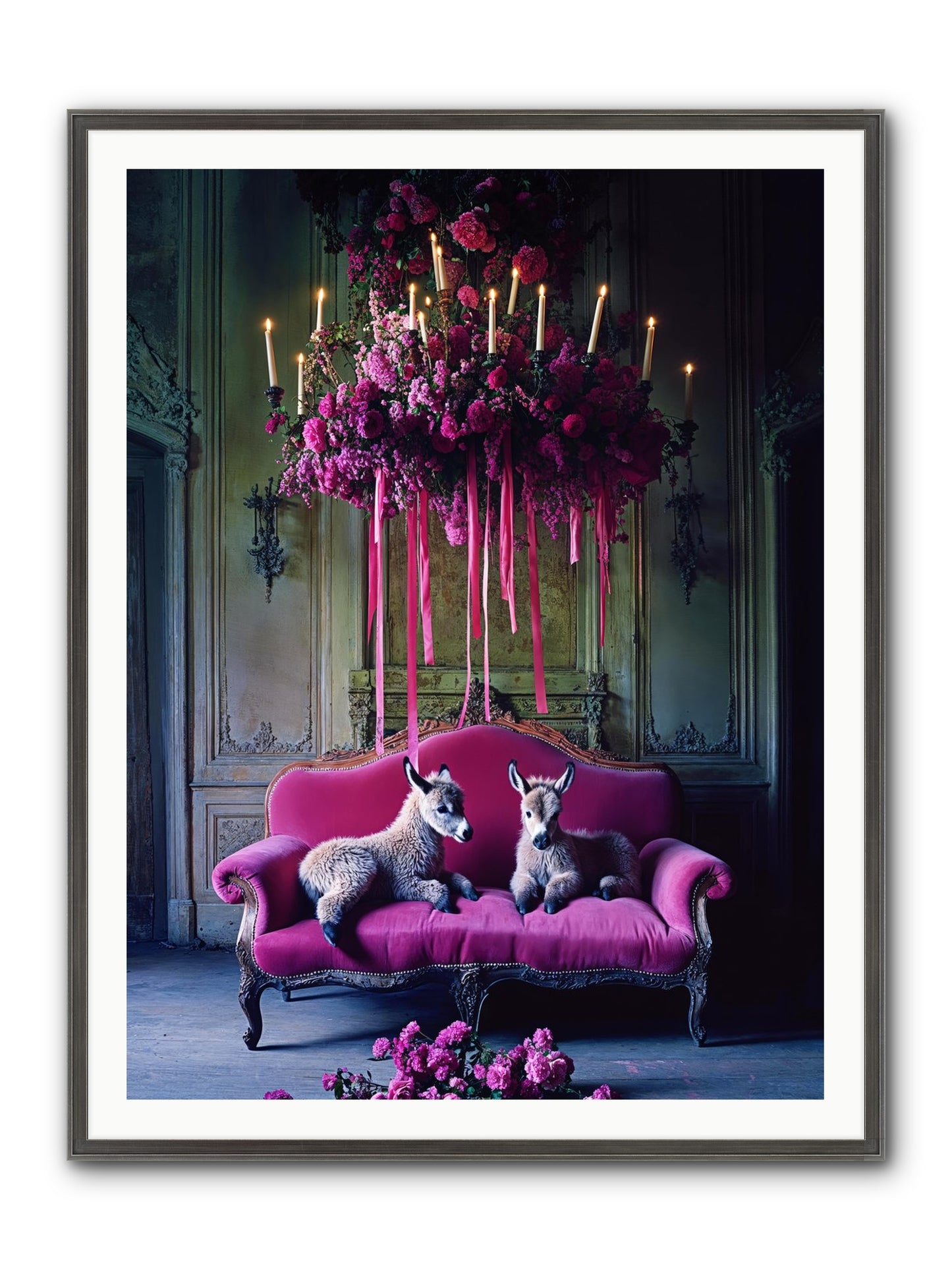 Tales From Paradise Framed Print - Slimwoods Black/Silver 36x48