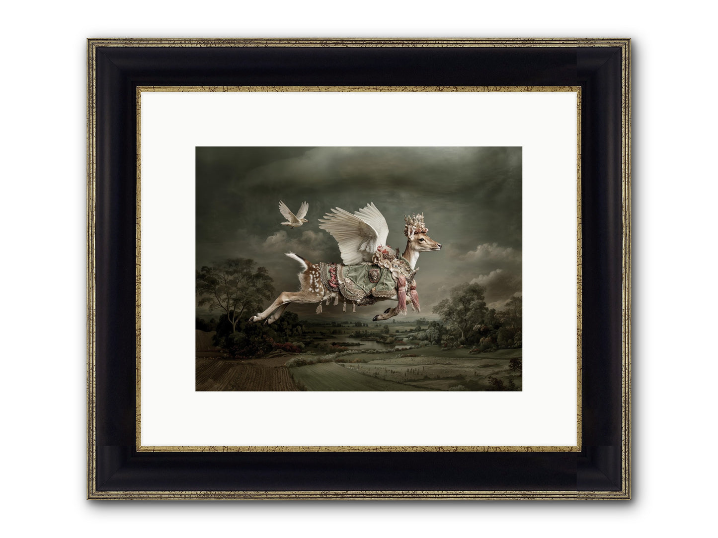 Tales From The Golden Acres Framed Print - Black & Gold 12x9