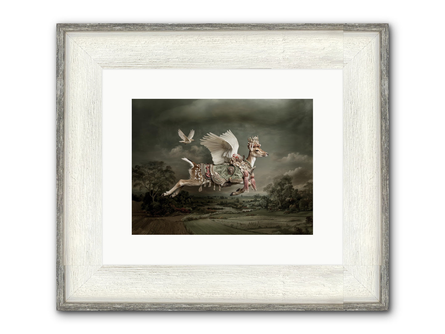 Tales From The Golden Acres Framed Print - Driftwood White 12x9