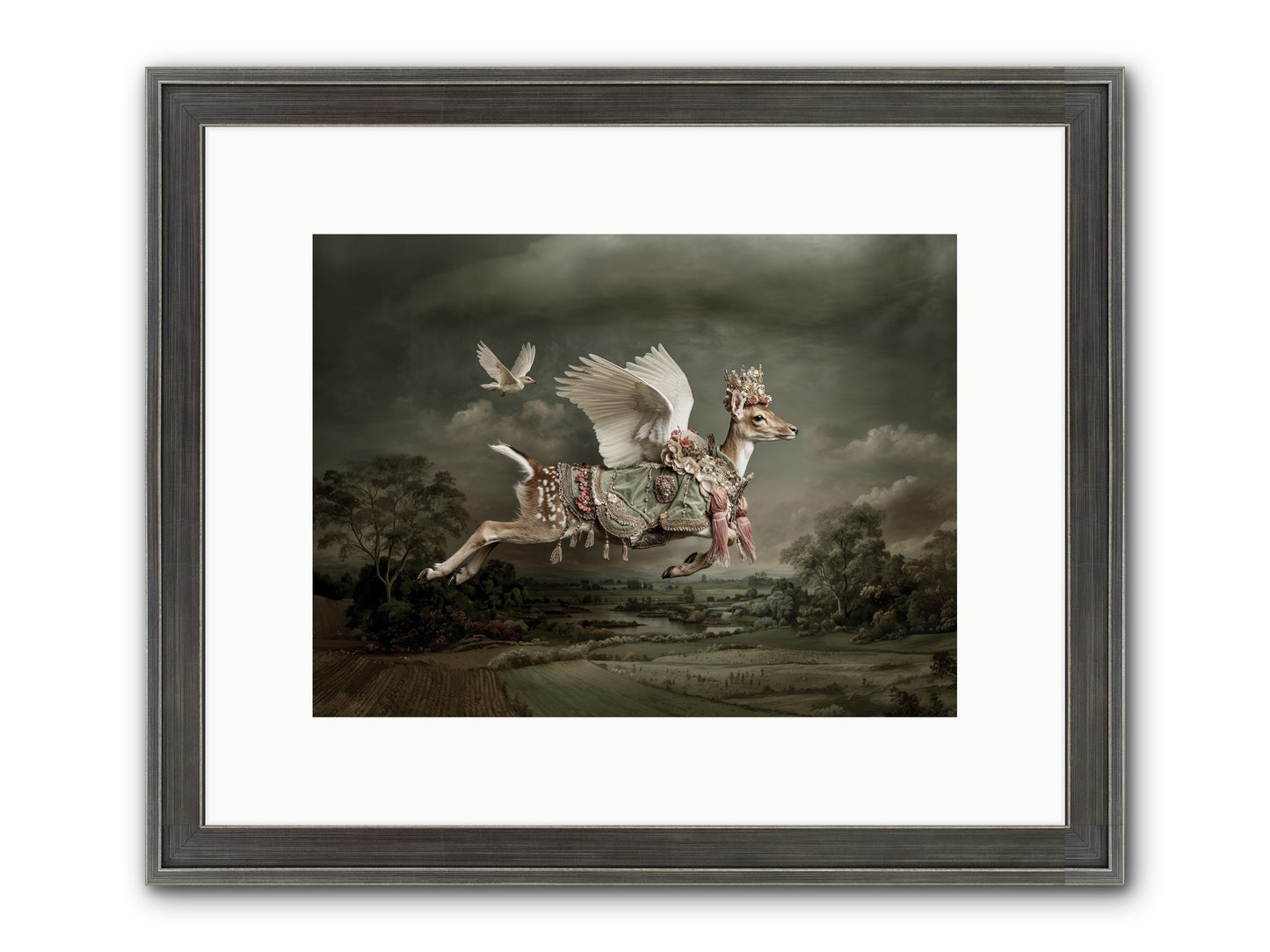 Tales From The Golden Acres Framed Print - Slimwoods Black/Silver 12x9