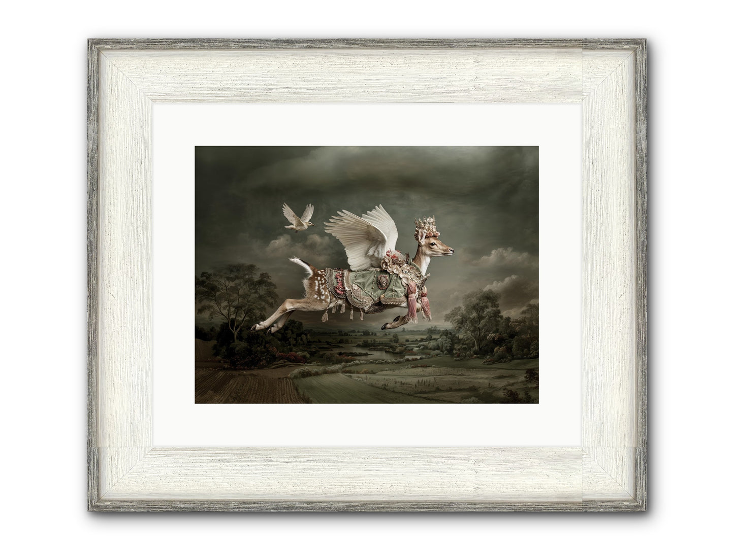 Tales From The Golden Acres Framed Print - Driftwood White 16x12