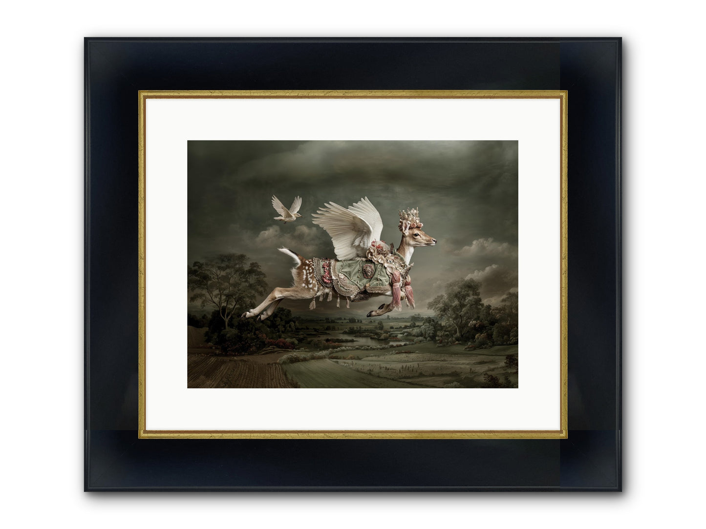 Tales From The Golden Acres Framed Print - Wide Black w/Gold 16x12