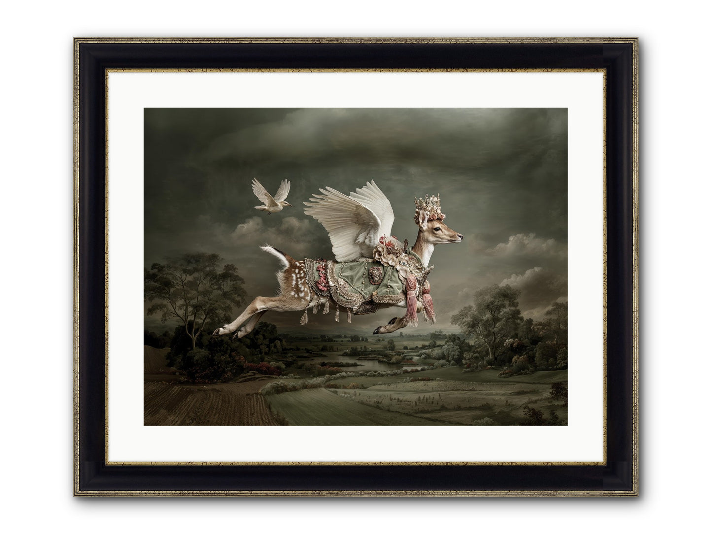 Tales From The Golden Acres Framed Print - Black & Gold 24x18
