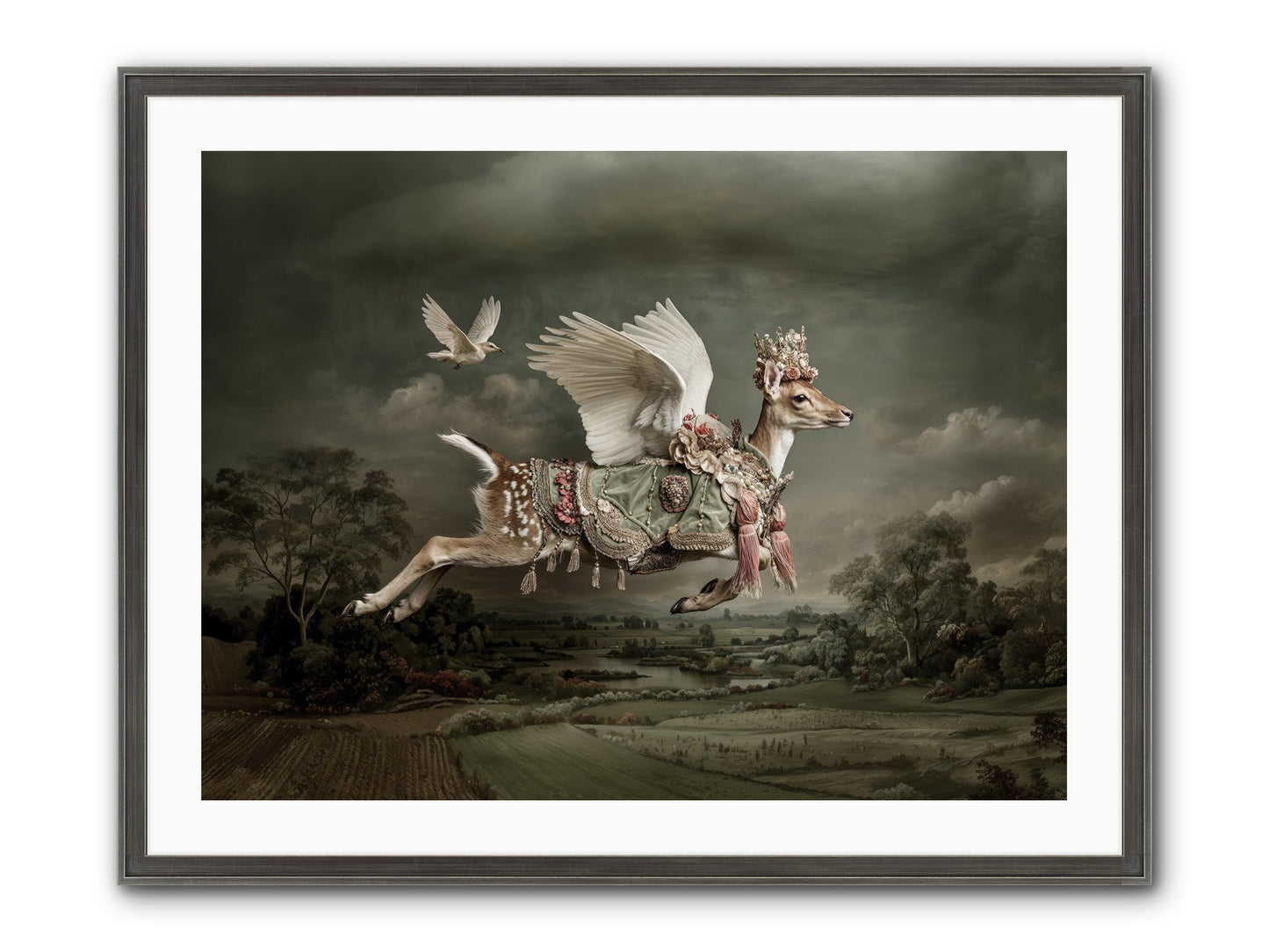 Tales From The Golden Acres Framed Print - Slimwoods Black/Silver 32x24